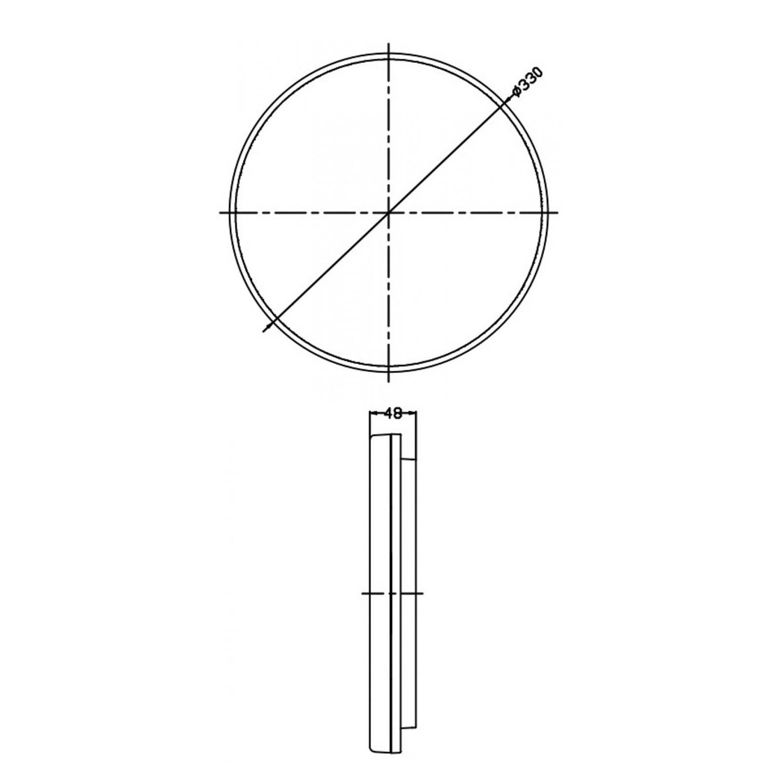 Lampa sufitowa LED Altais, IP54, Ø 33 cm