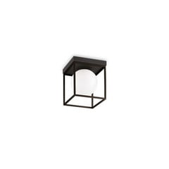 Ideal Lux lampa sufitowa Lingotto, czarny, szkło opalowe, 1-punktowa