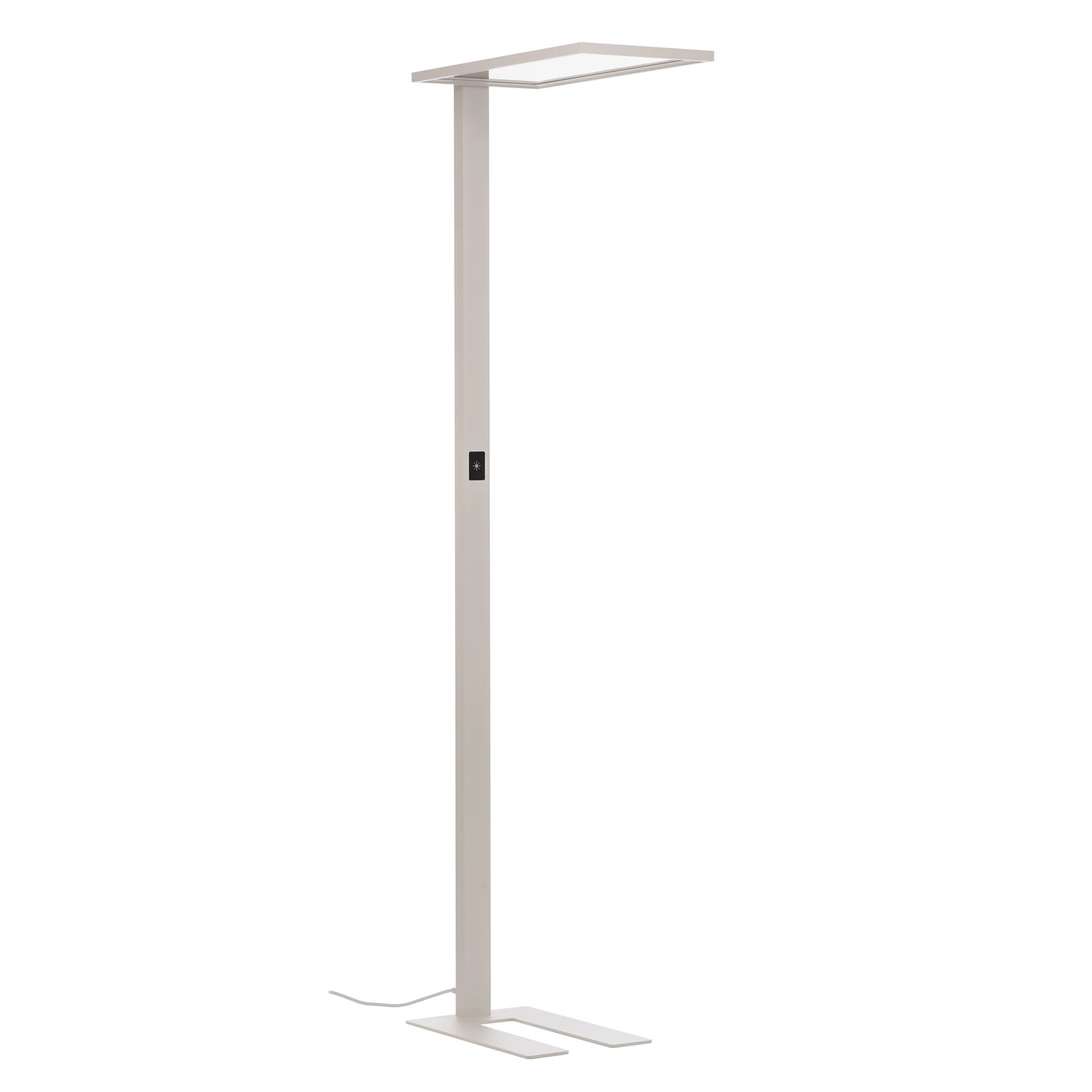Φωτιστικό δαπέδου γραφείου Prios LED Taronis, λευκό, 195 cm, ρυθμιζόμενο