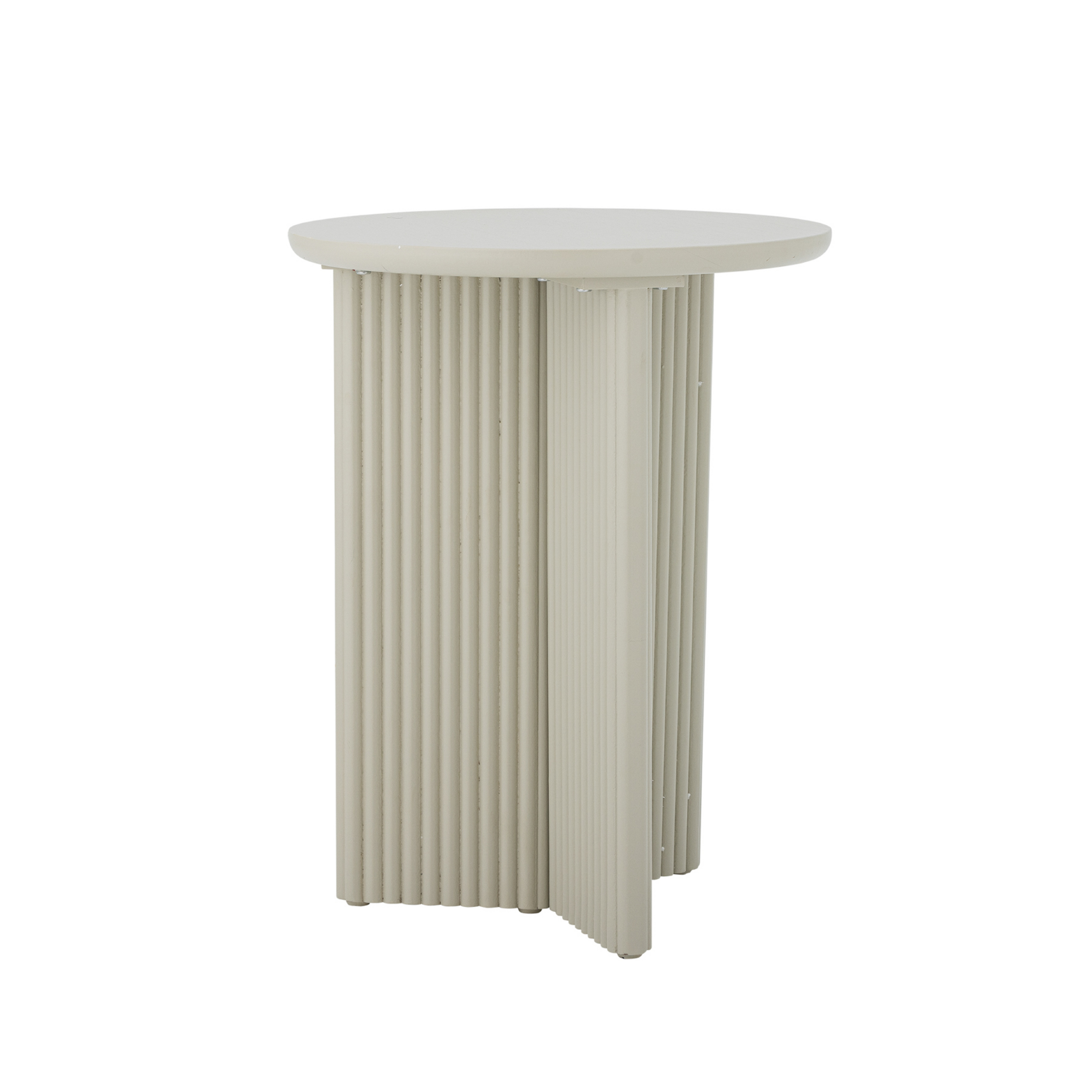 Table d'appoint Edith, bois de pin, blanc - BLOOMINGVILLE