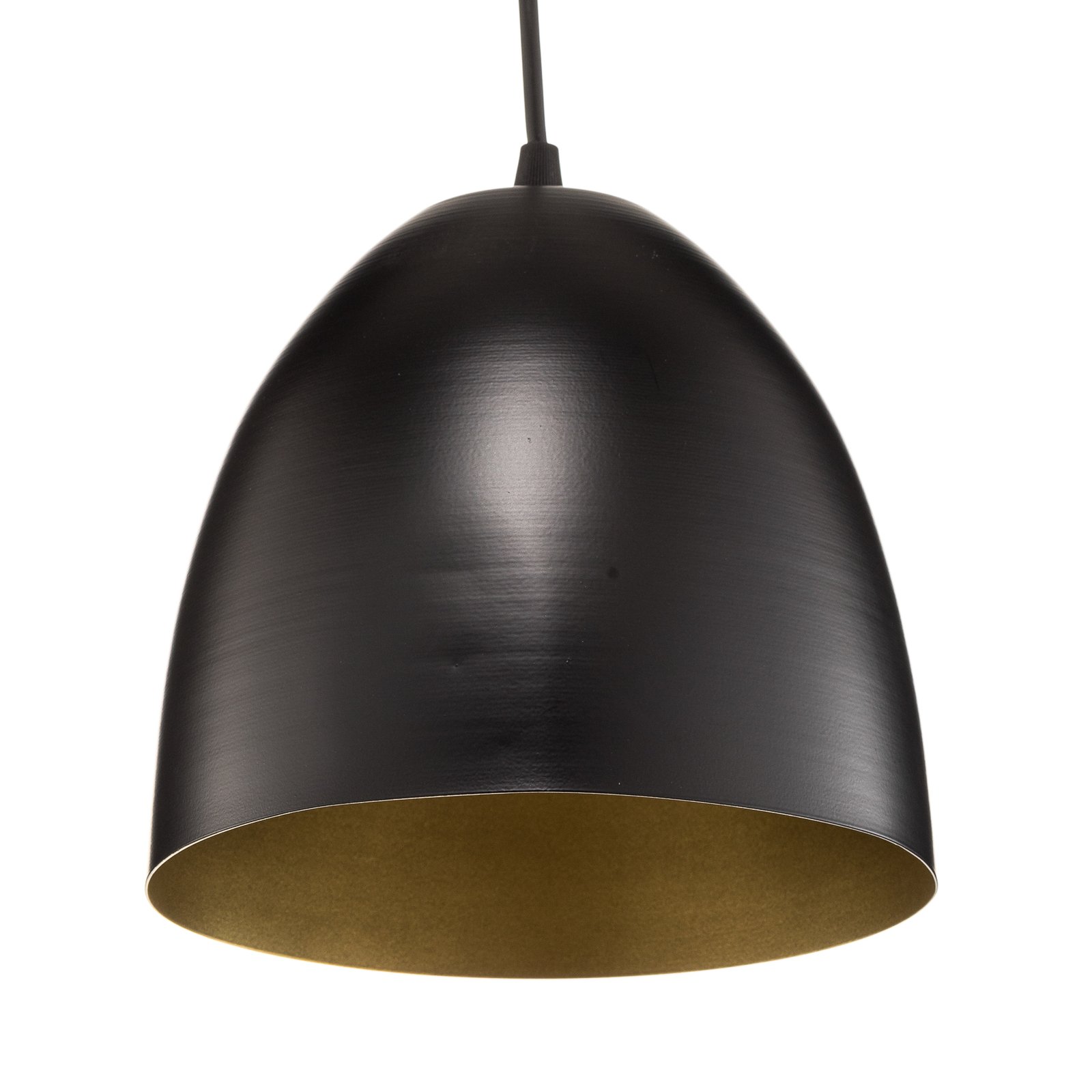 Závesná lampa Lenox jedno-plameňová, čierna/zlatá