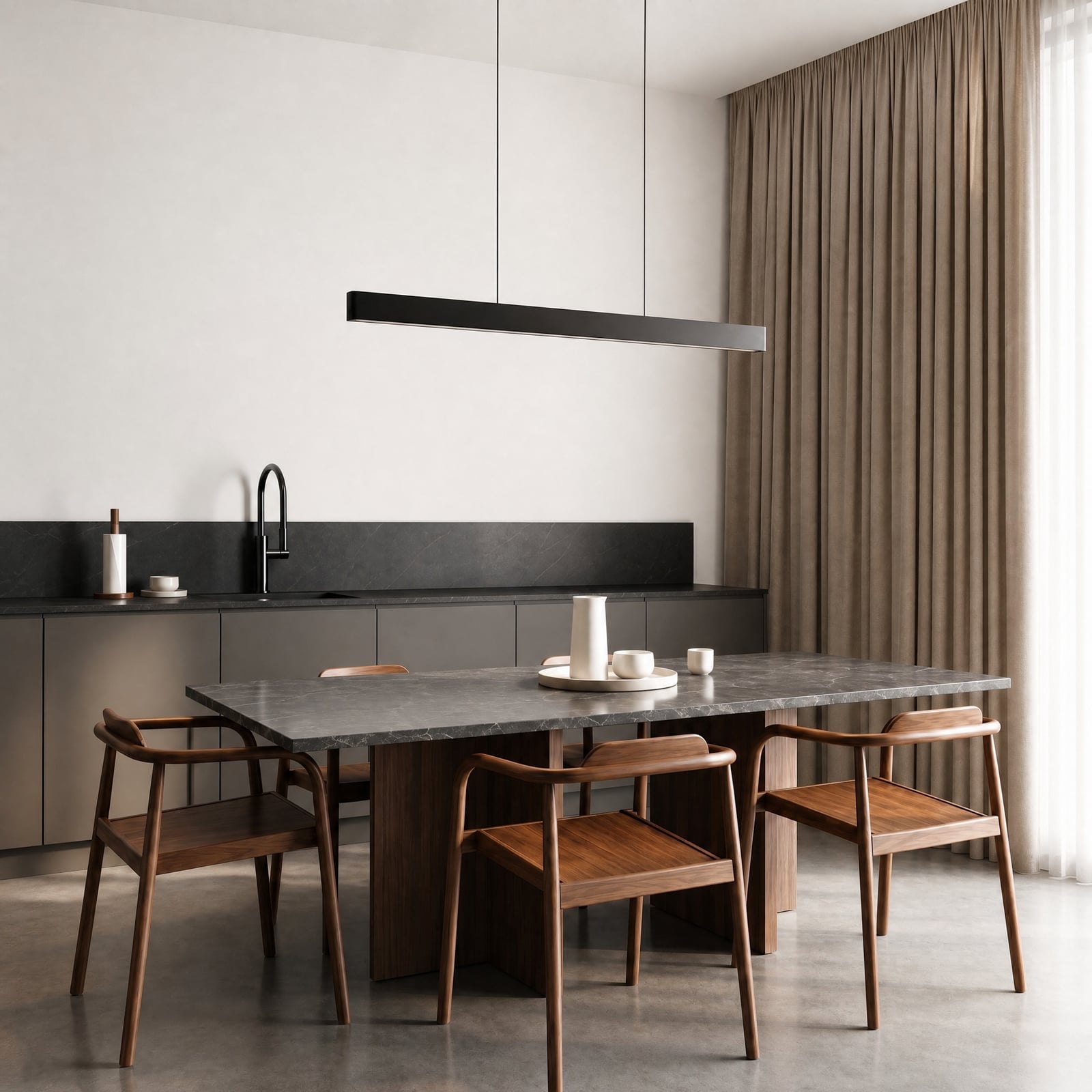 Candeeiro suspenso LED inteligente Lucande Mylosh, preto, CCT, Tuya Candeeiro suspenso LED inteligente Lucande Mylosh, preto, CCT, Tuya