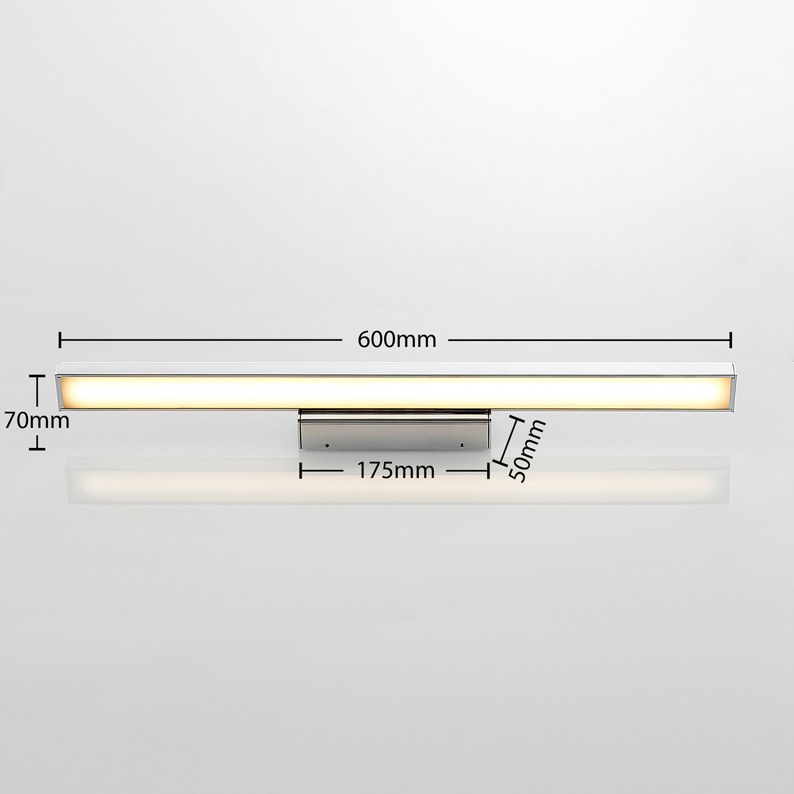 Lindby Alenia LED-Bad- und Spiegelleuchte, 60 cm