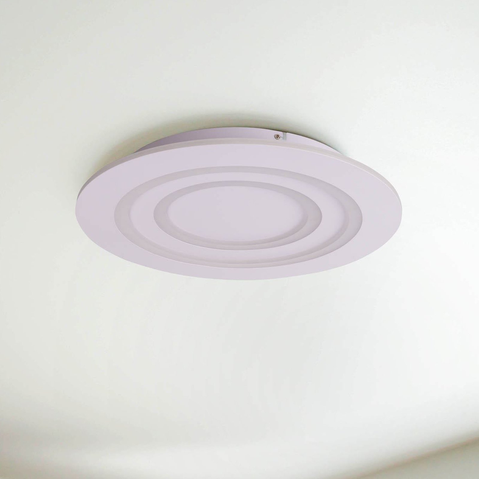 LED ceiling light Mirel, white, metal Ø 50 cm RGB CCT remote control