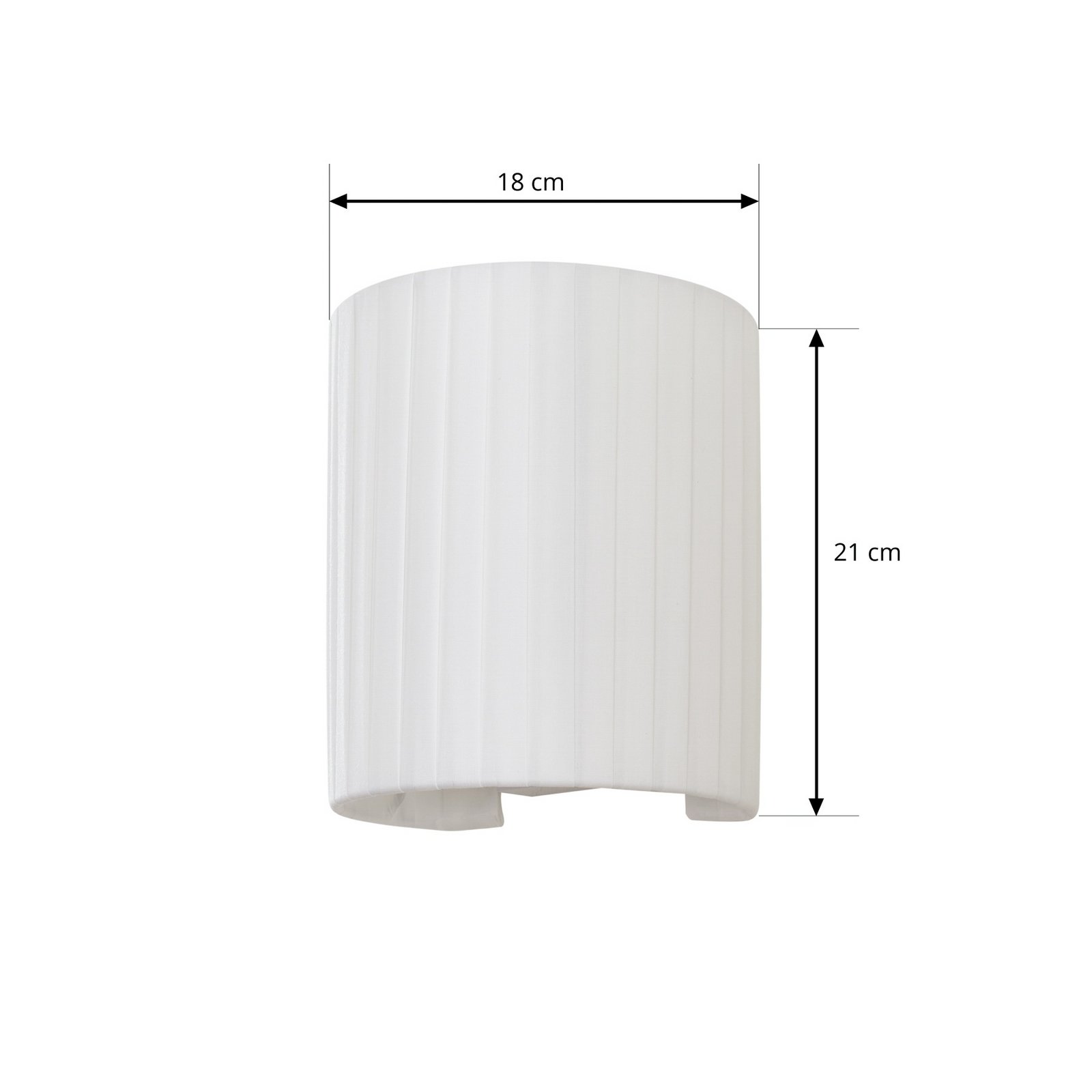 Lindby Wandleuchte Virelle, weiß, Textil, E27