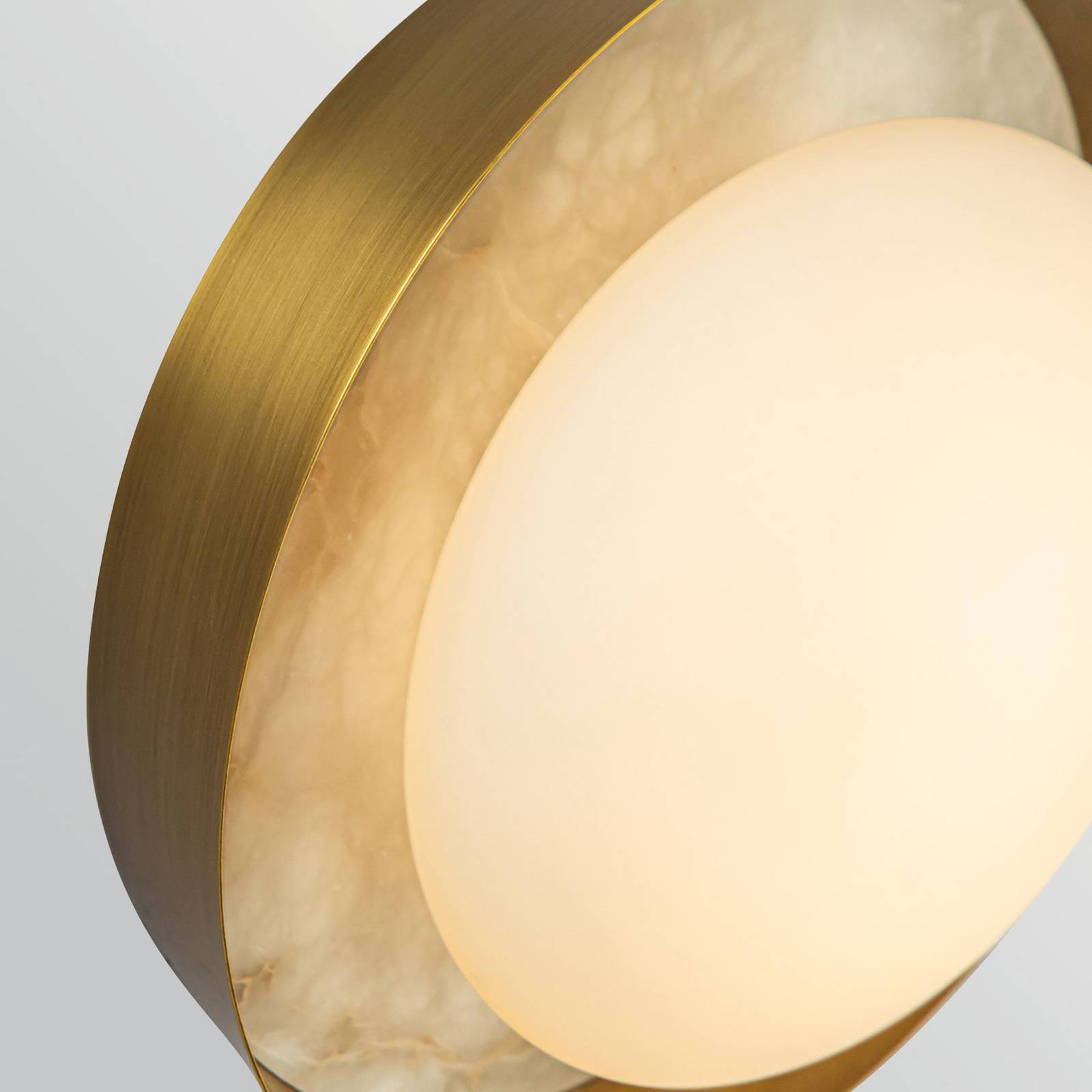 LED-Wandlampe ALONSO, messing, Ø 22 cm Metall/Glas/Alabaster günstig online kaufen