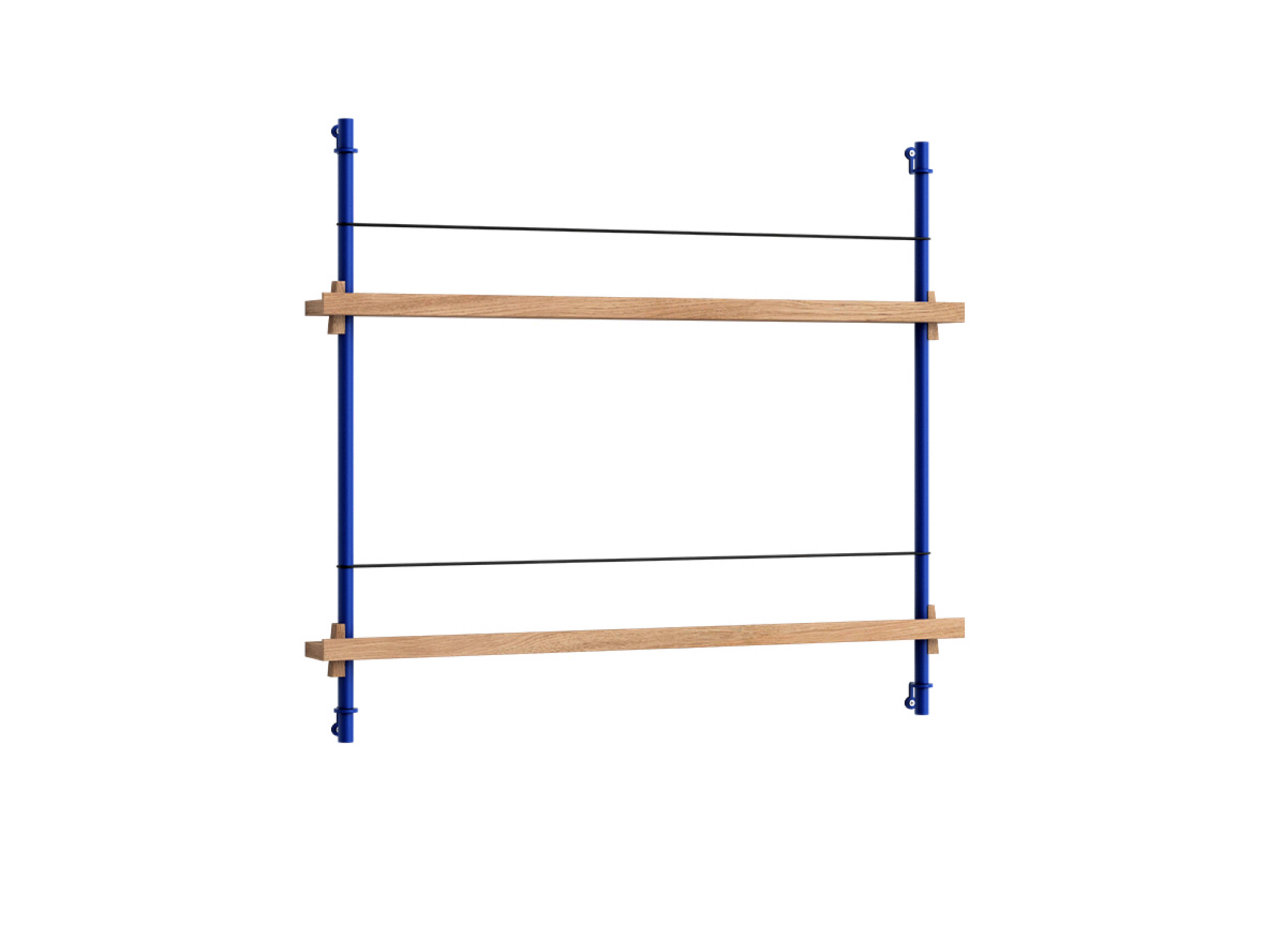 Magazine Shelving 65 Regal Oak/Deep Blue - Moebe