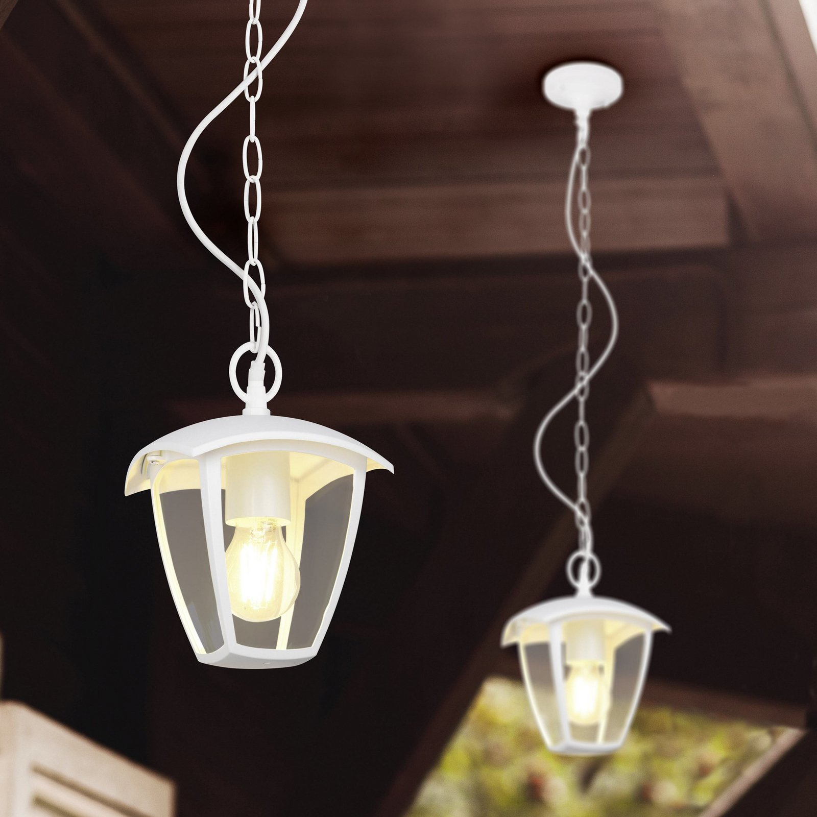 Āra piekaramais gaismeklis VENTA, balts, 17 x 17 cm, metāls, IP44