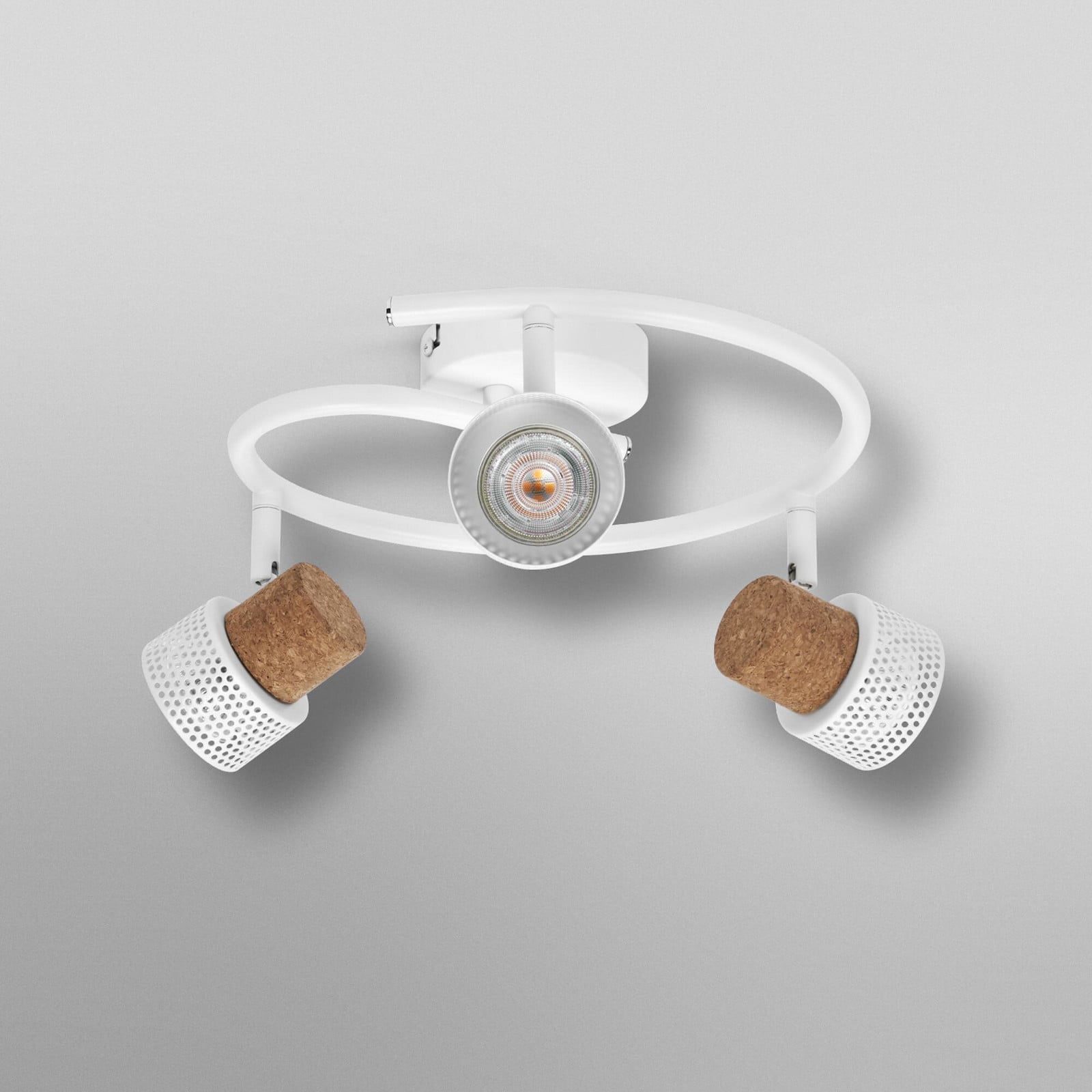 OSRAM stropni reflektor CORK SPIRAL, bel, 3-žarčni, z možnostjo zatemnitve, GU10 - Dnevna soba / jedilnica - Kovina