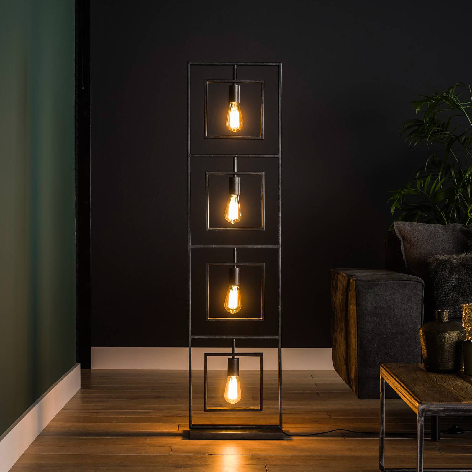 Zijlstra Vloerlamp Nestoy, antraciet, 4-lamps