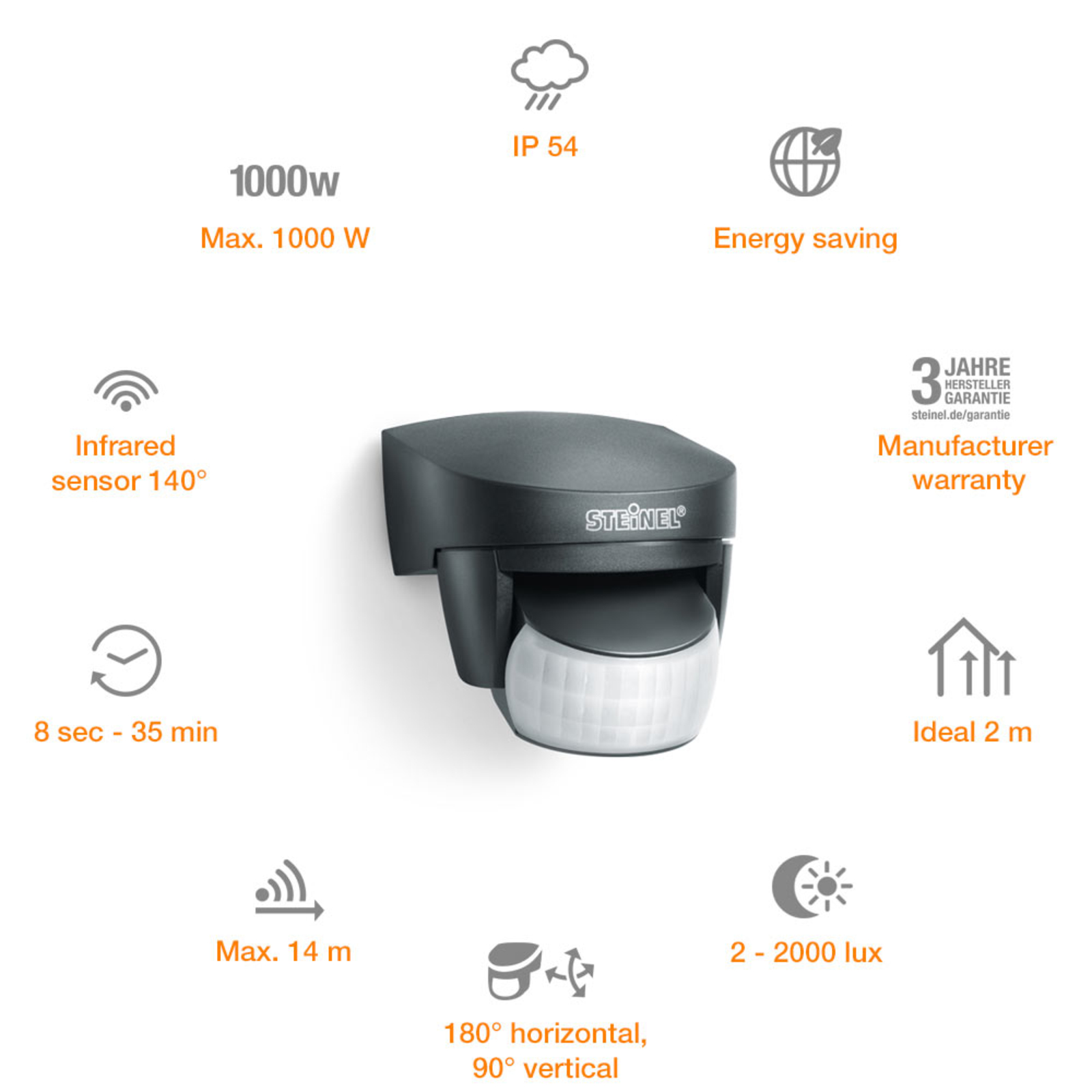 STEINEL IS 140-2 Infrarotsensor für Wandmontage