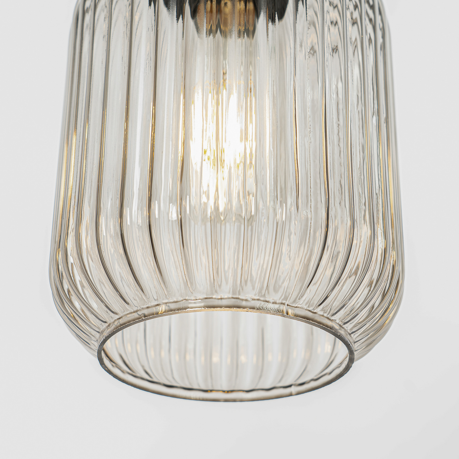 Lucande Lomeris suspension, à 5 lampes, gris fumée