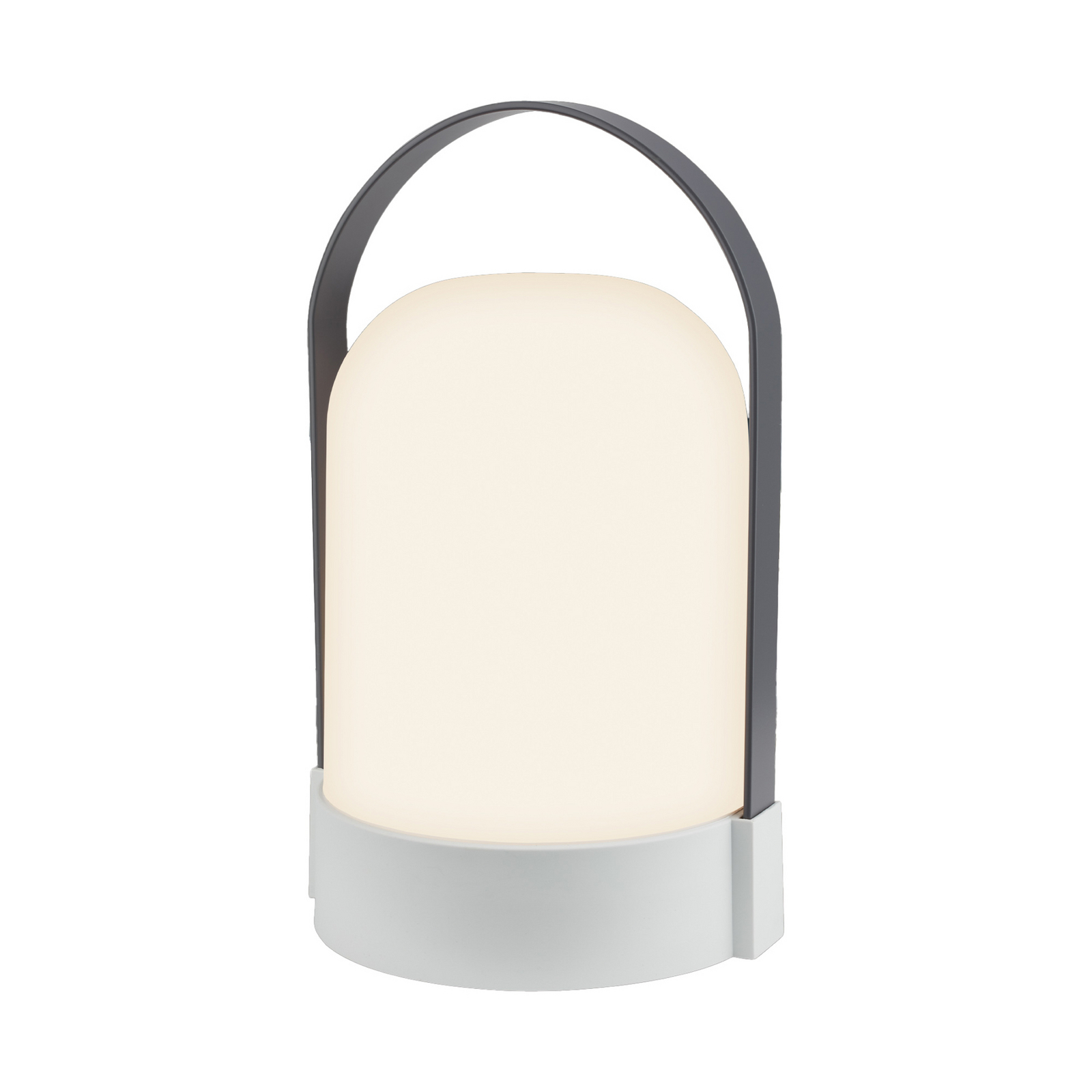 LED-Akku-Tischlampe ASA BIG, hellgrau/anthrazit, 24 cm, IP44