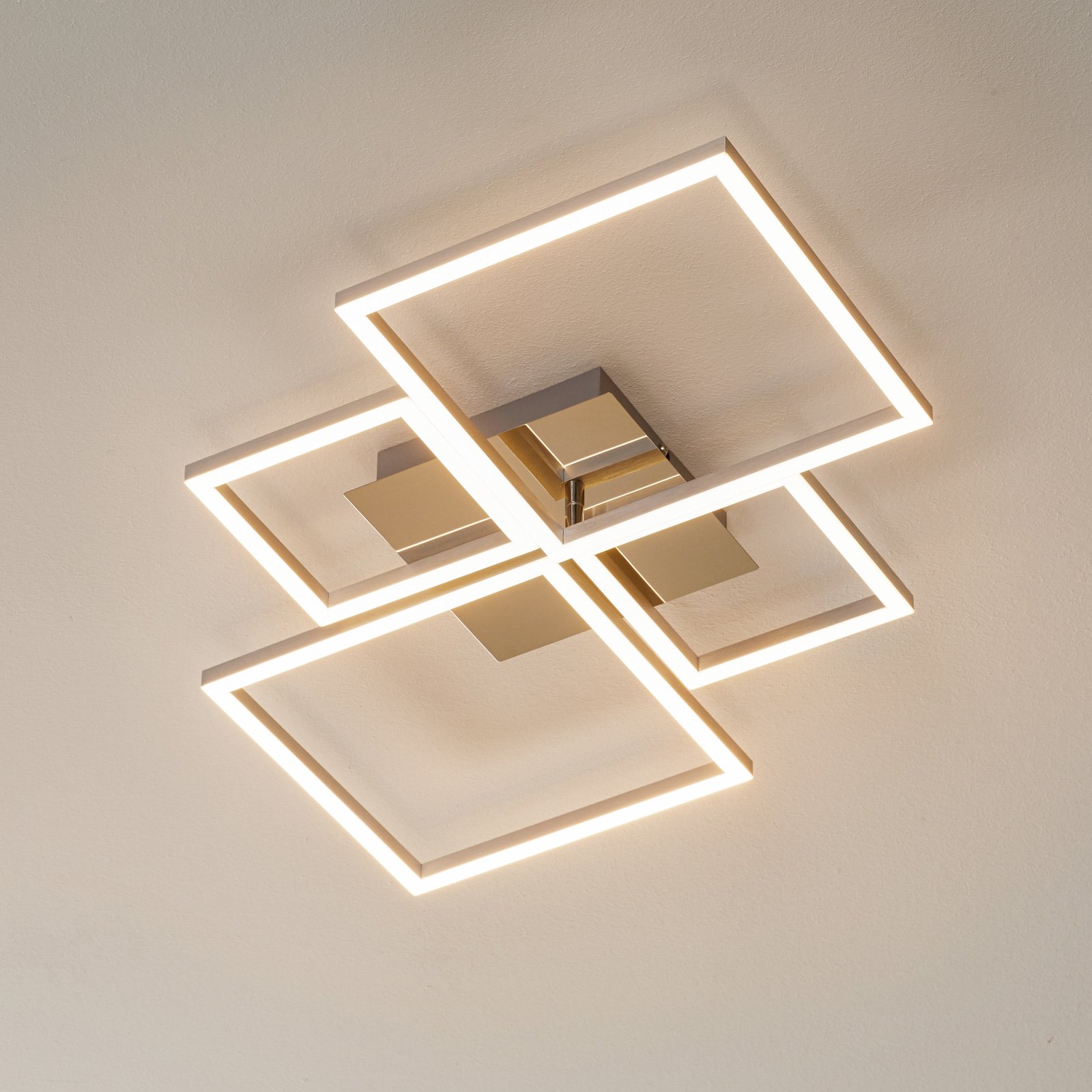 Frame LED ceiling lamp, dimmable via wall switch