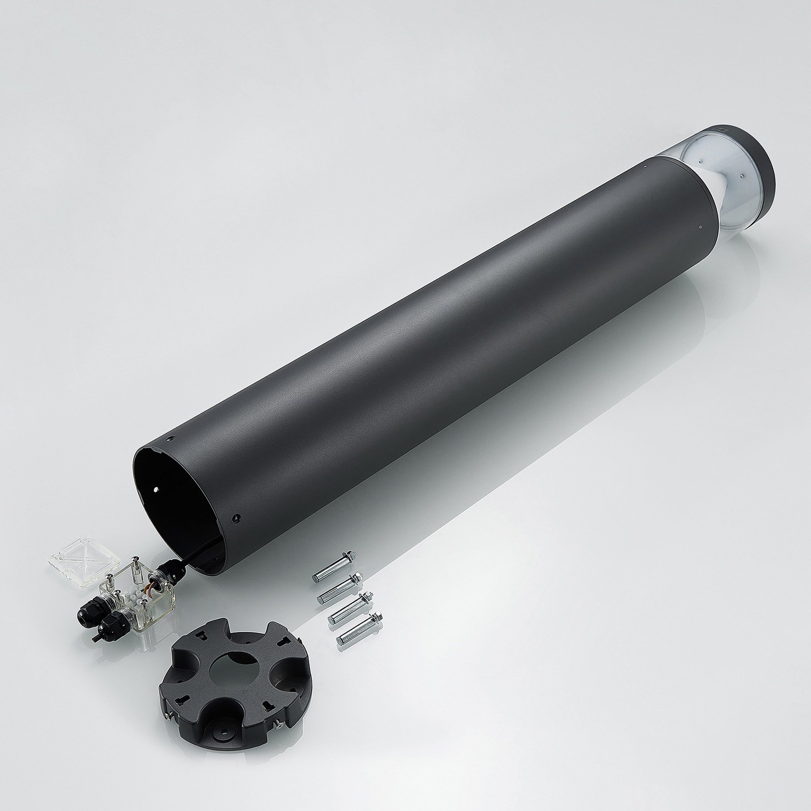Darja Utendørs Hage Lampe Dark Grey/White - Lucande