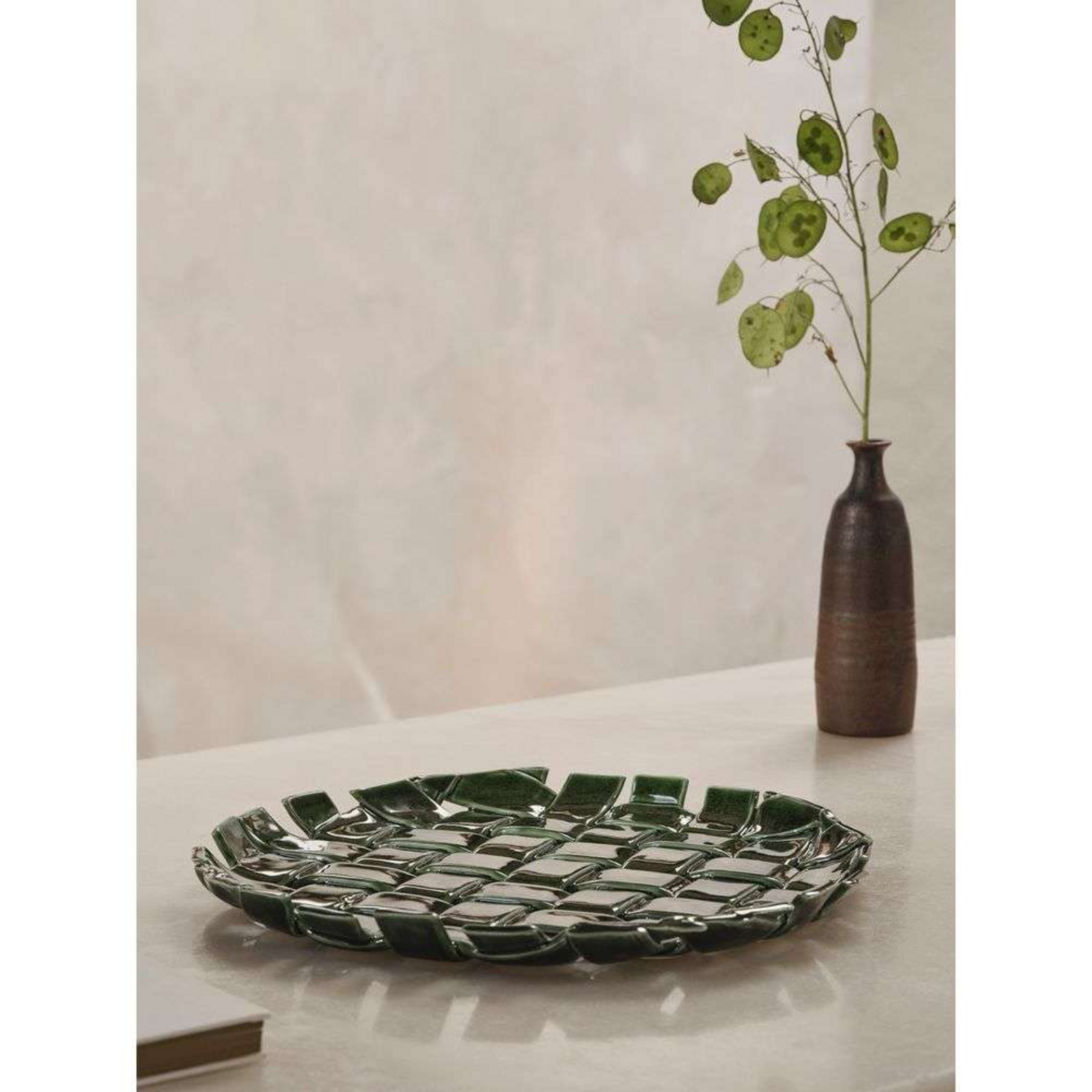 Plait Platter Emerald Zöld - ferm LIVING