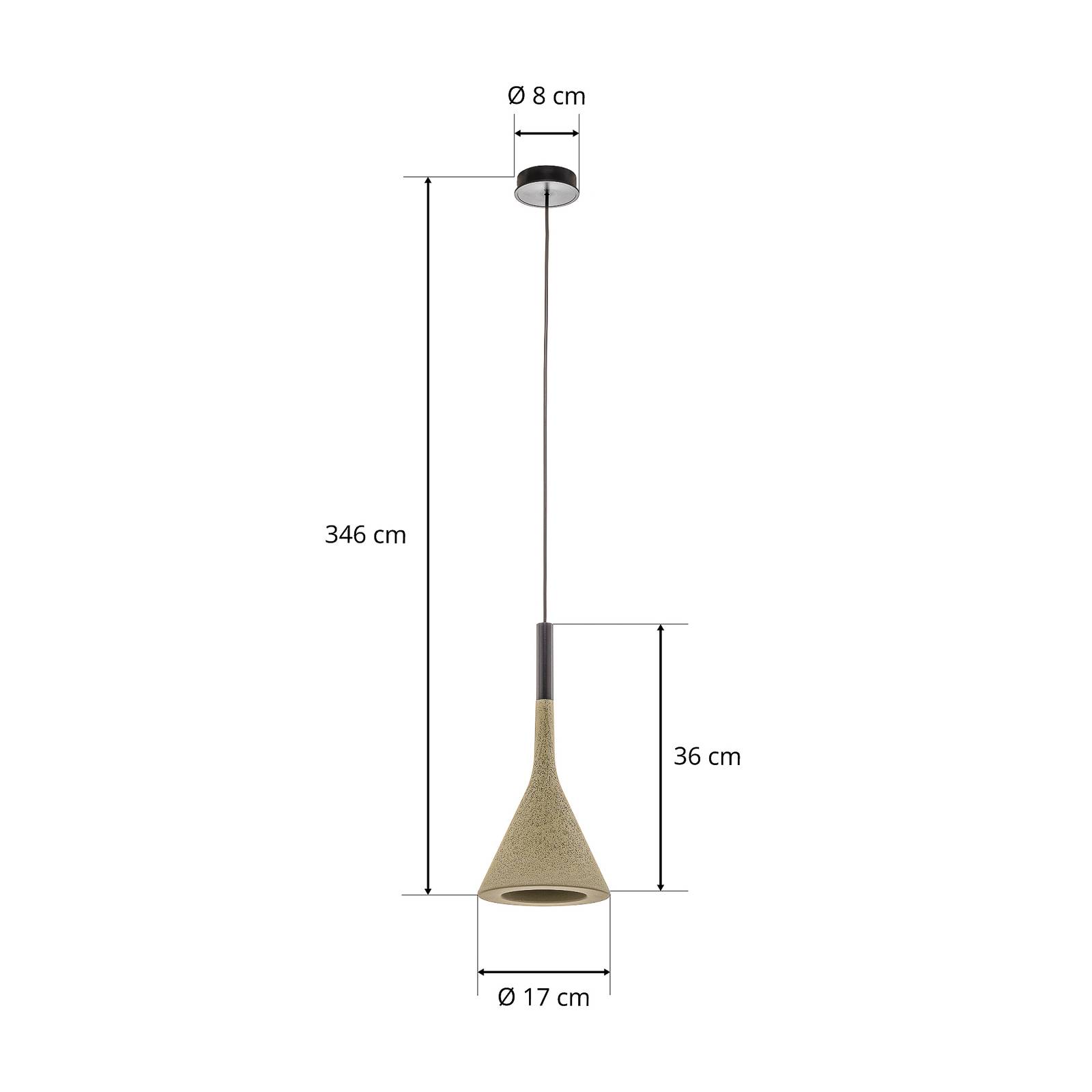 Foscarini Aplomb lampa wisząca GU10 beton zielona