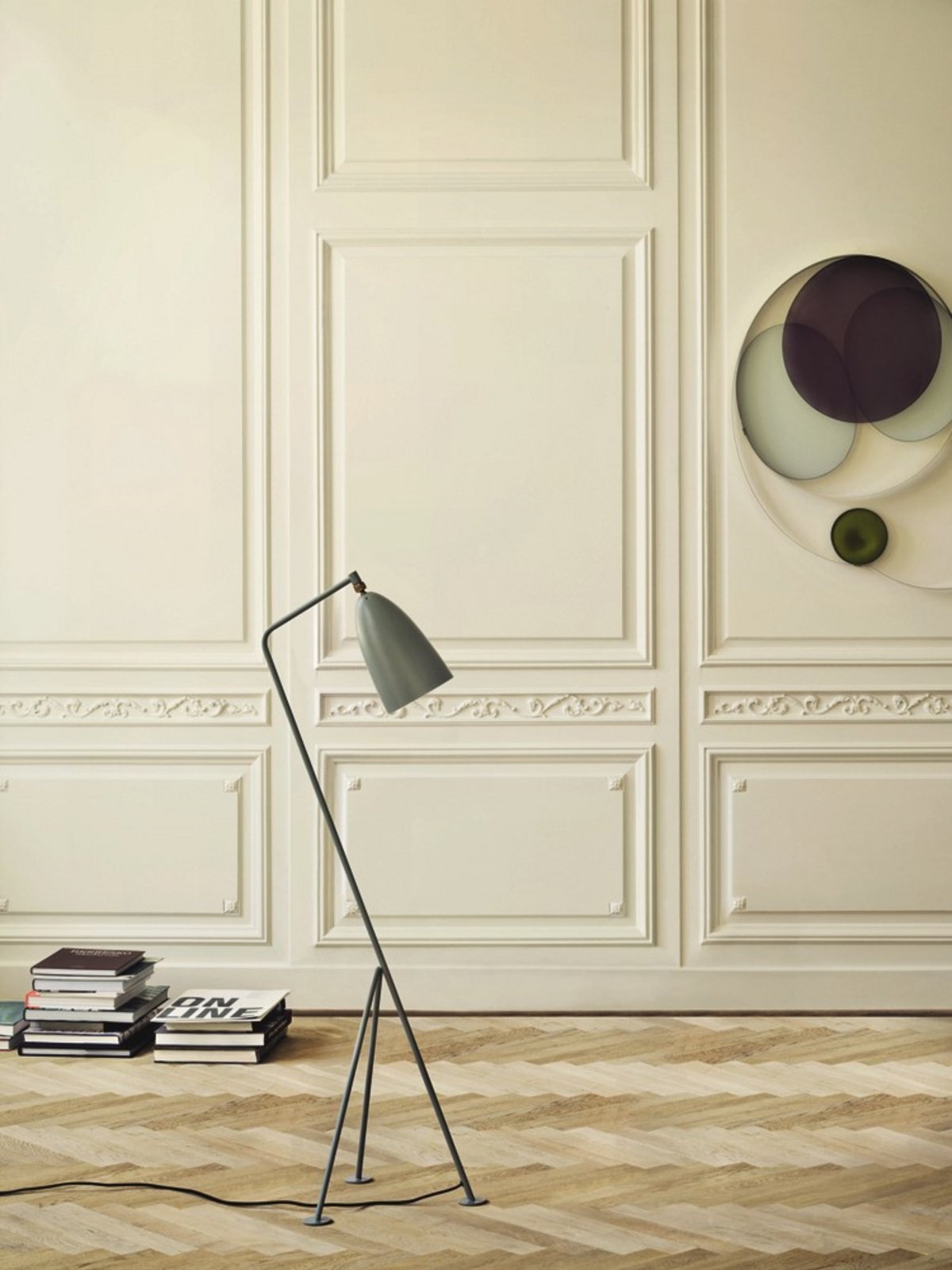 Gräshoppa Floor Lamp Blue Grey - GUBI