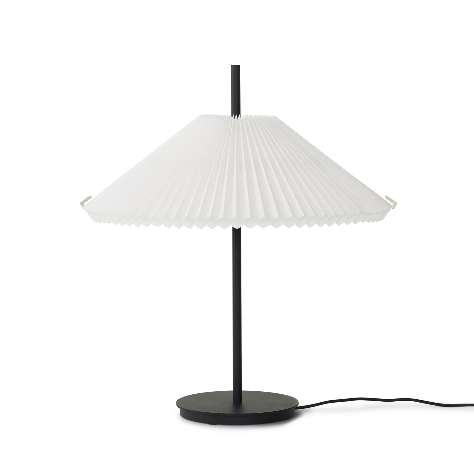 New Works Nebra LED table lamp, black and white, 45 cm, fabric