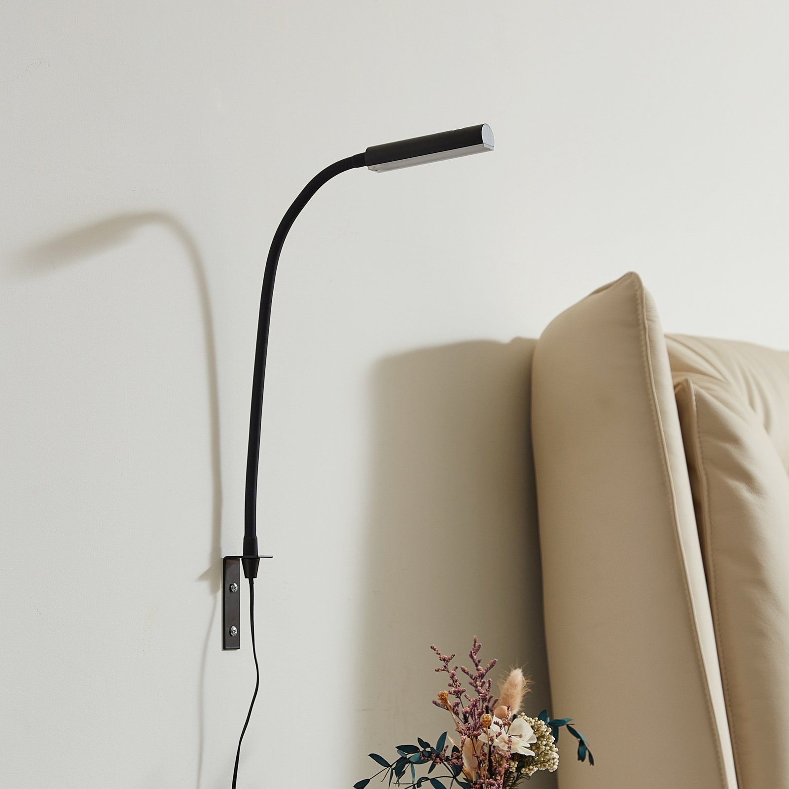 Flexola Square LED Fali Lámpa Black - Lindby
