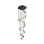 Dracera LED hanging light, black and gold, Ø 82 cm - Stars of Light