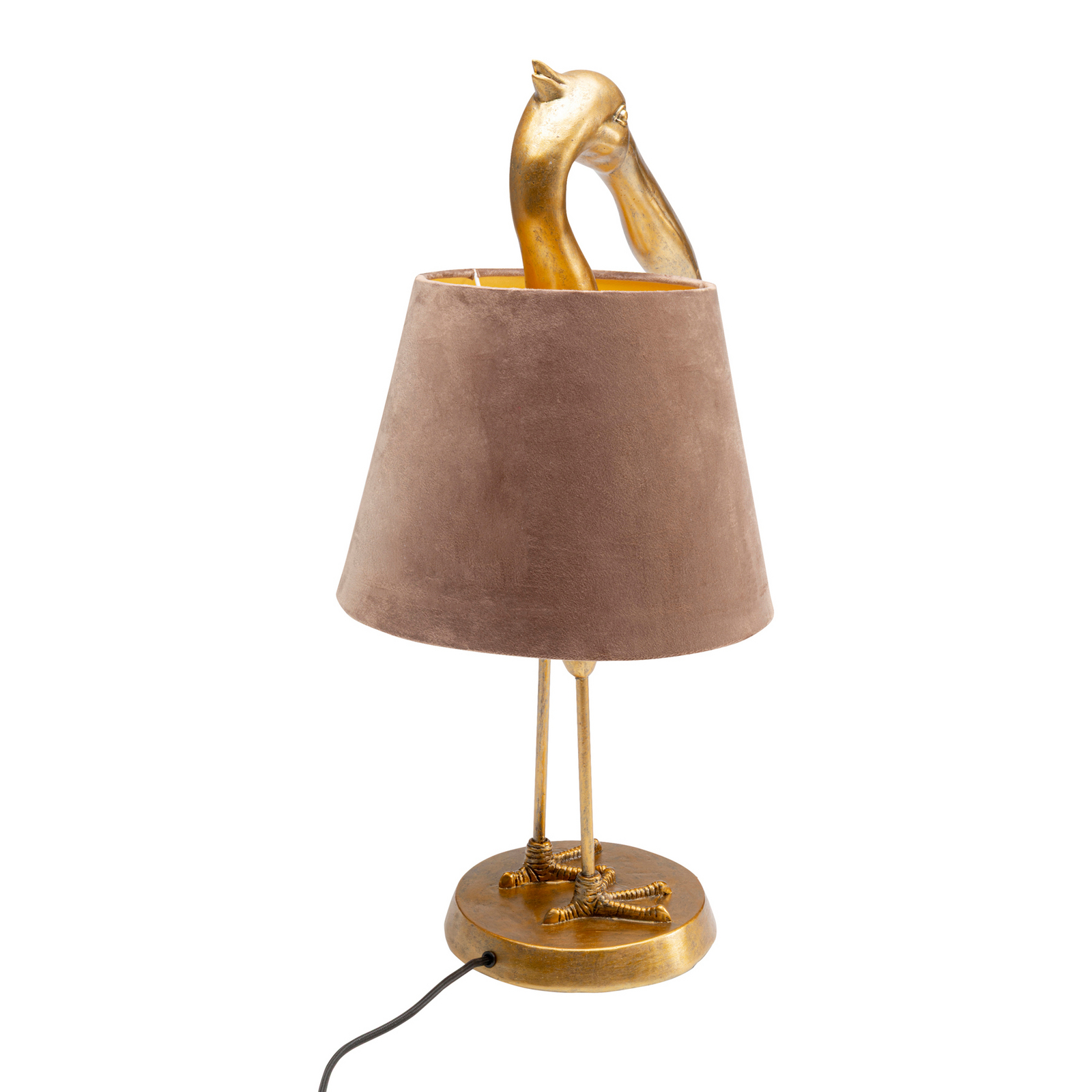 KARE Tischleuchte Pelican, gold, Leinen, Höhe 62 cm, E27 KARE Tischleuchte Pelican, gold, Leinen, Höhe 62 cm, E27