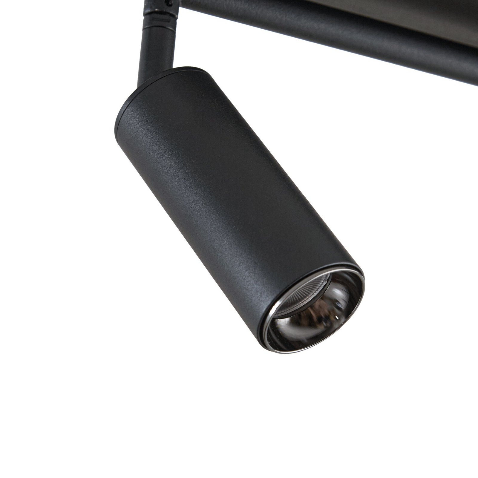 LED stropní svítidlo Eldrin, 6 žárovek, bodovky, černé – Lindby