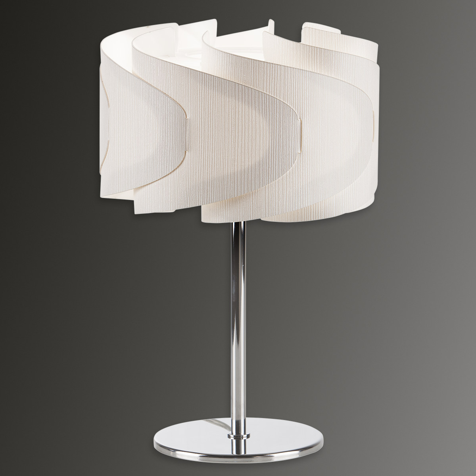 Lámpara de mesa Lumetto Ellix con aspecto de madera