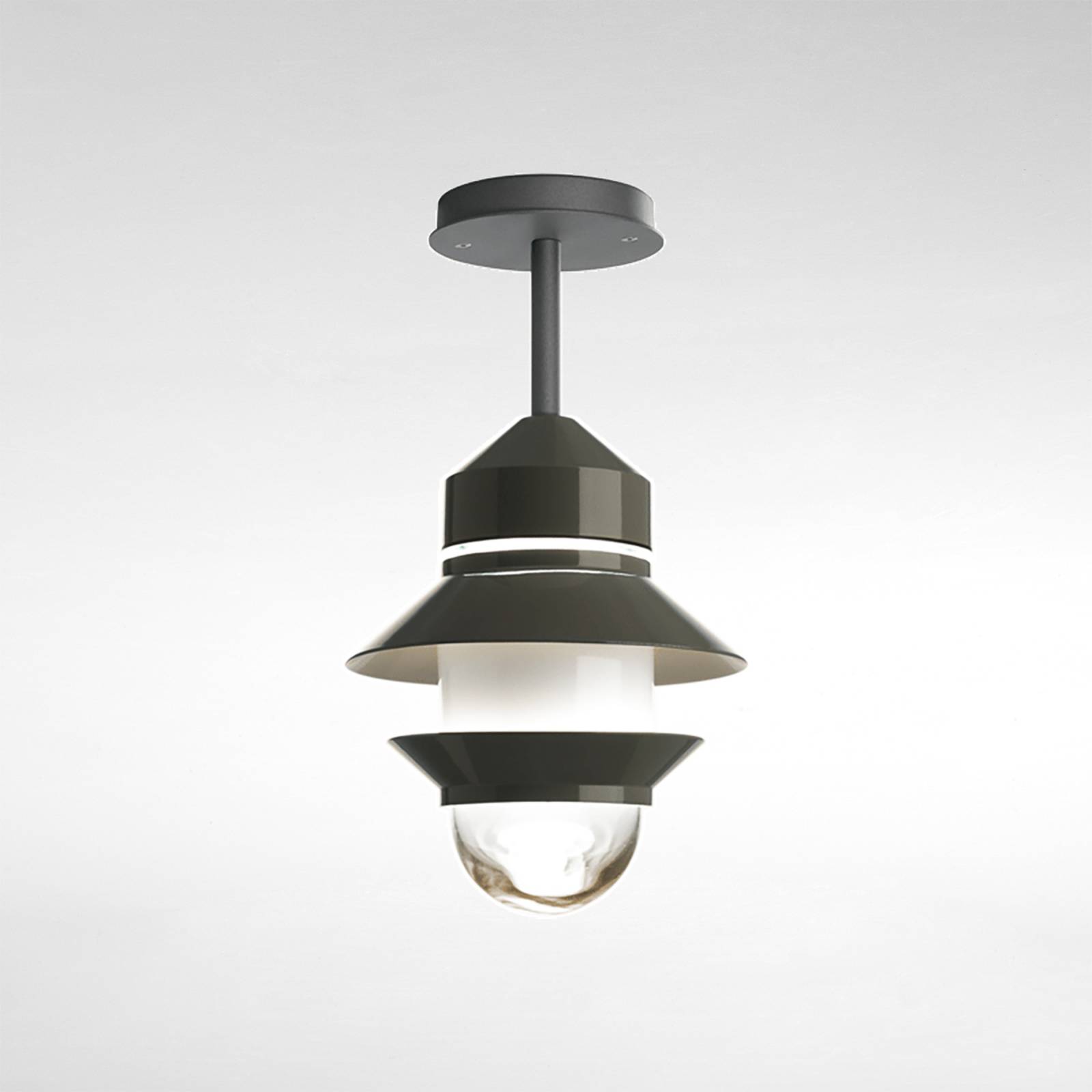 E-shop MARSET Santorini vonkajšie stropné svietidlo, IP65, sivé