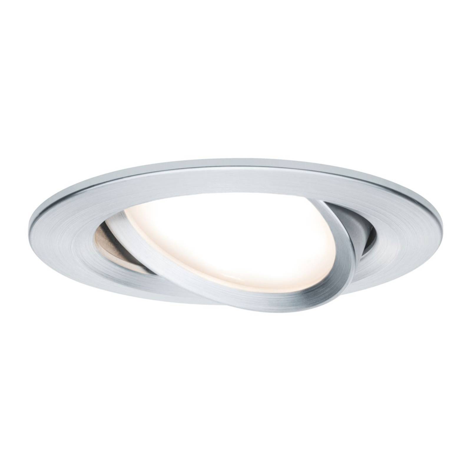 Paulmann Licht Paulmann No. 93899 Einbauleuchte LED Coin Slim IP23 rund 6,8W Alu 3er-Set schwenkbar