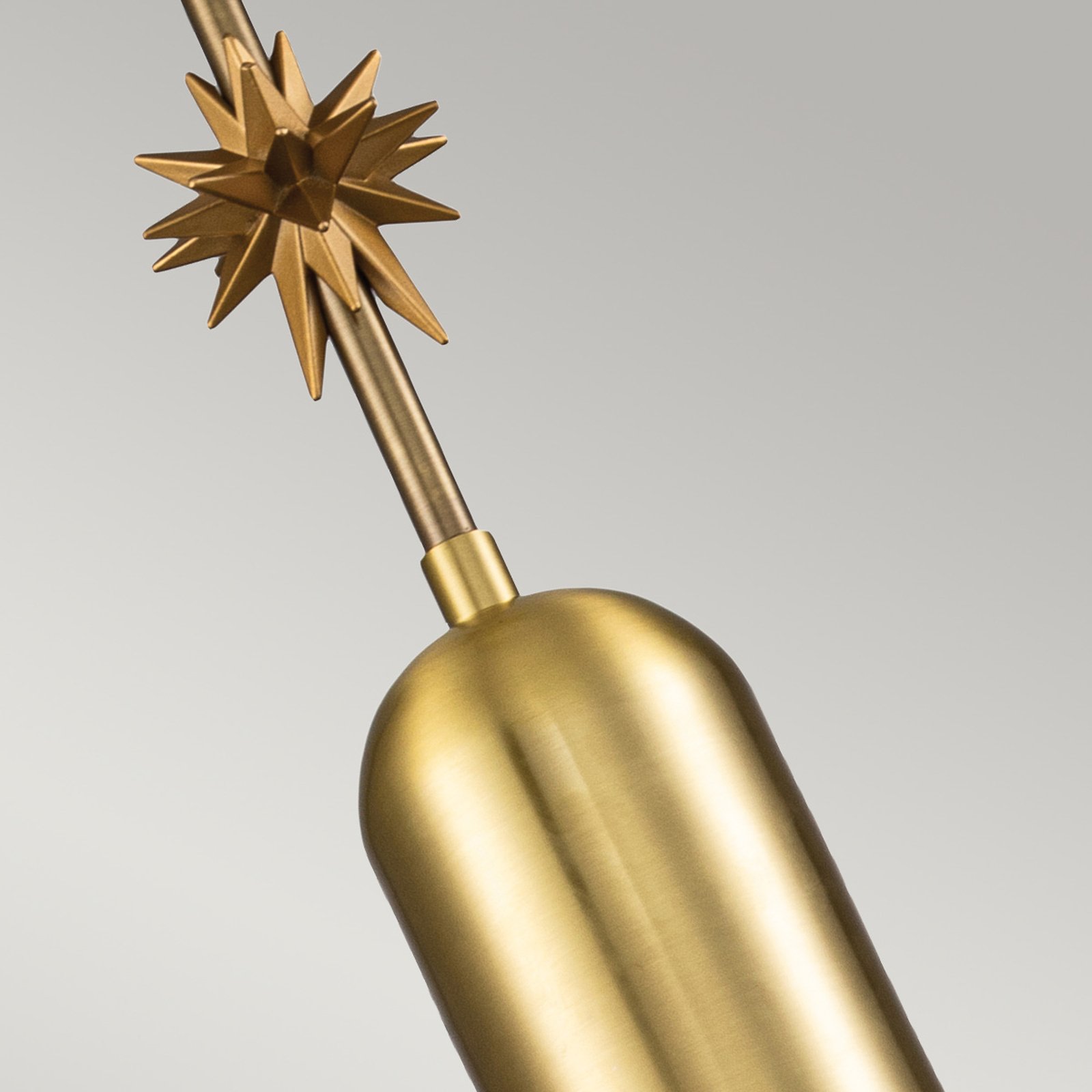 Pendant light Etoile 1-bulb Ø 17.8 cm brass antique