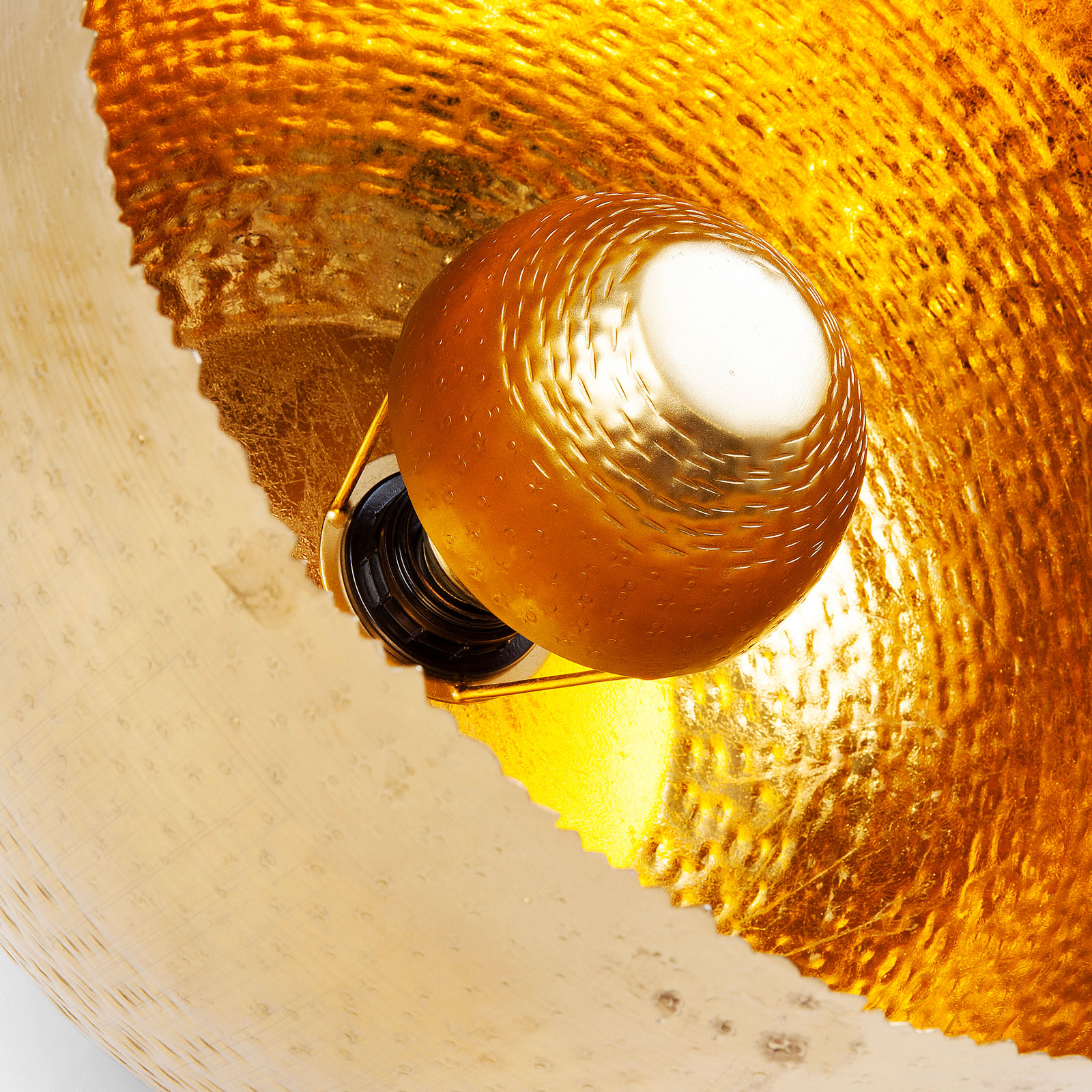 KARE Apollon stolová lampa zlatá matná Ø 35 cm