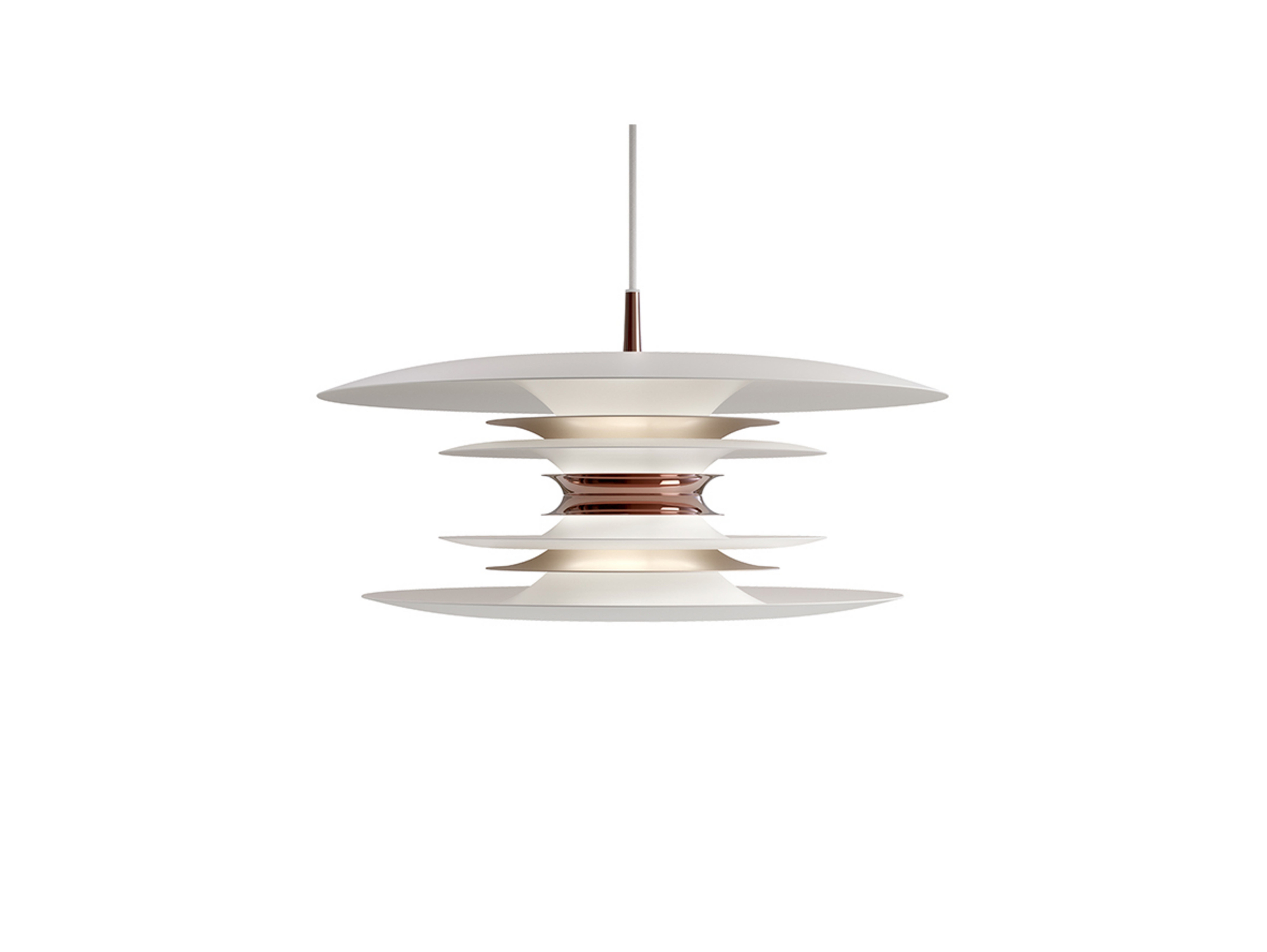 Diablo Suspension Ø50 Matt White/Rosé Silver - Belid