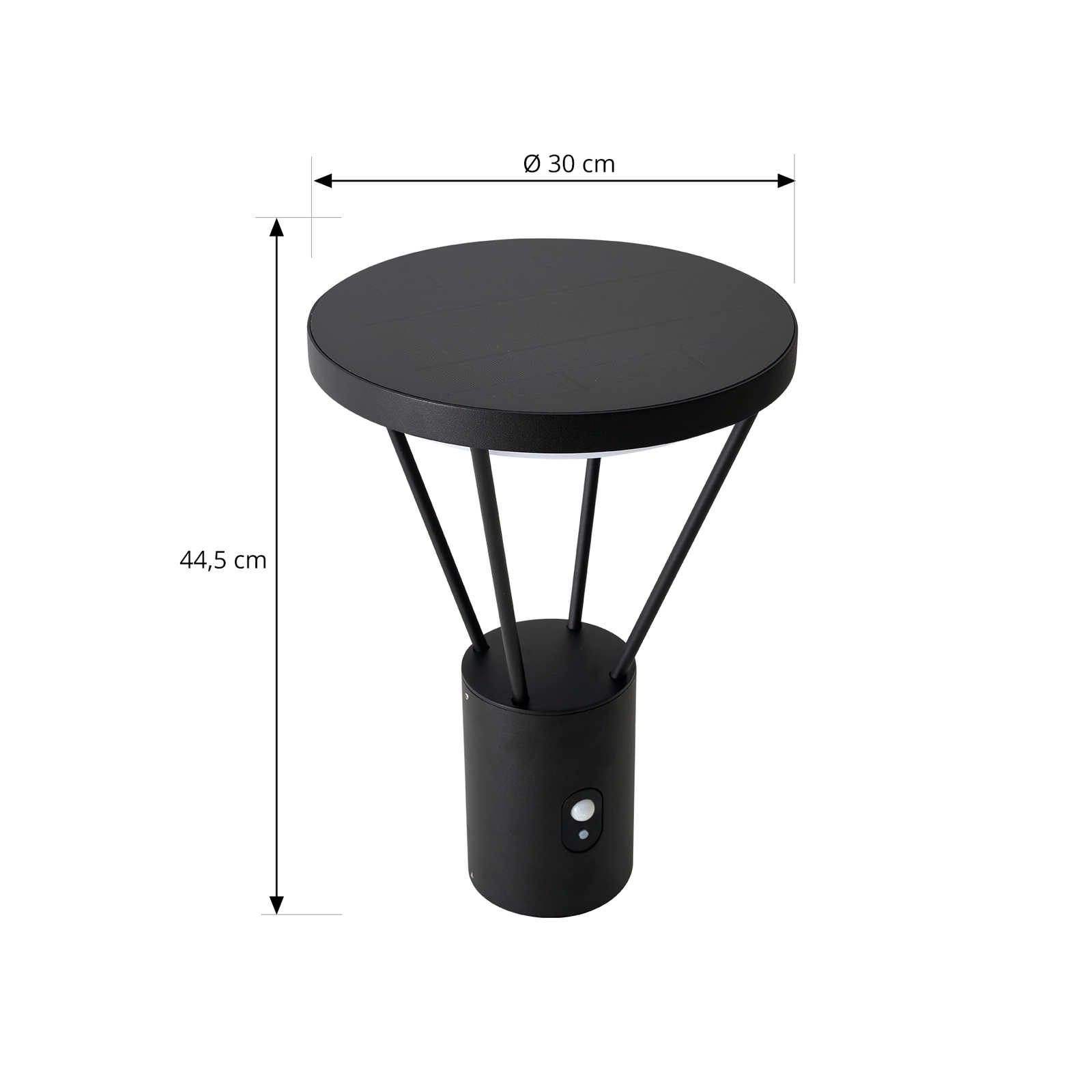 Elario Solcelle Lampe W/Sensor H44,5 Svart - Lucande
