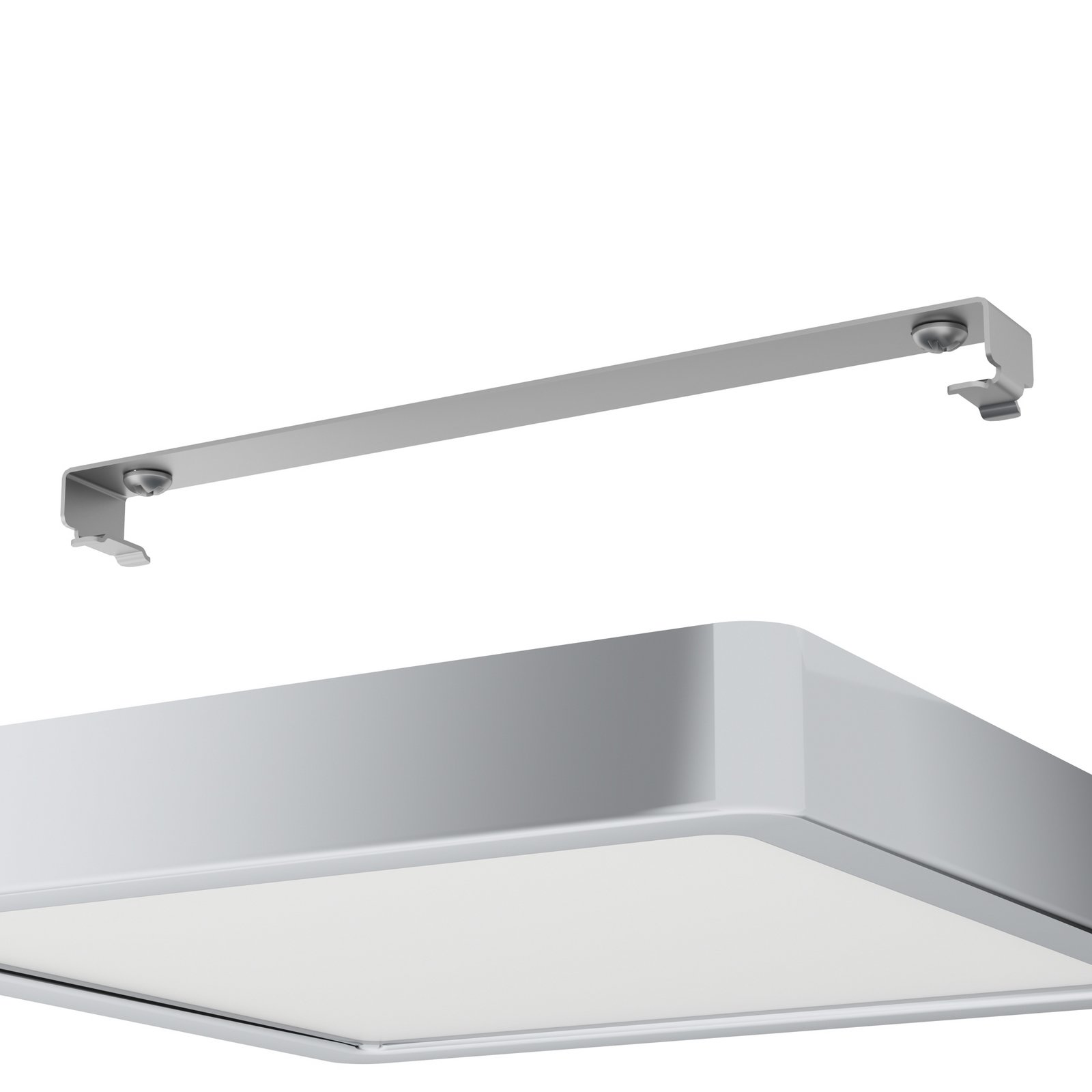LED-Deckenlampe Fueva 5 IP44 3000K chrom 21x21cm