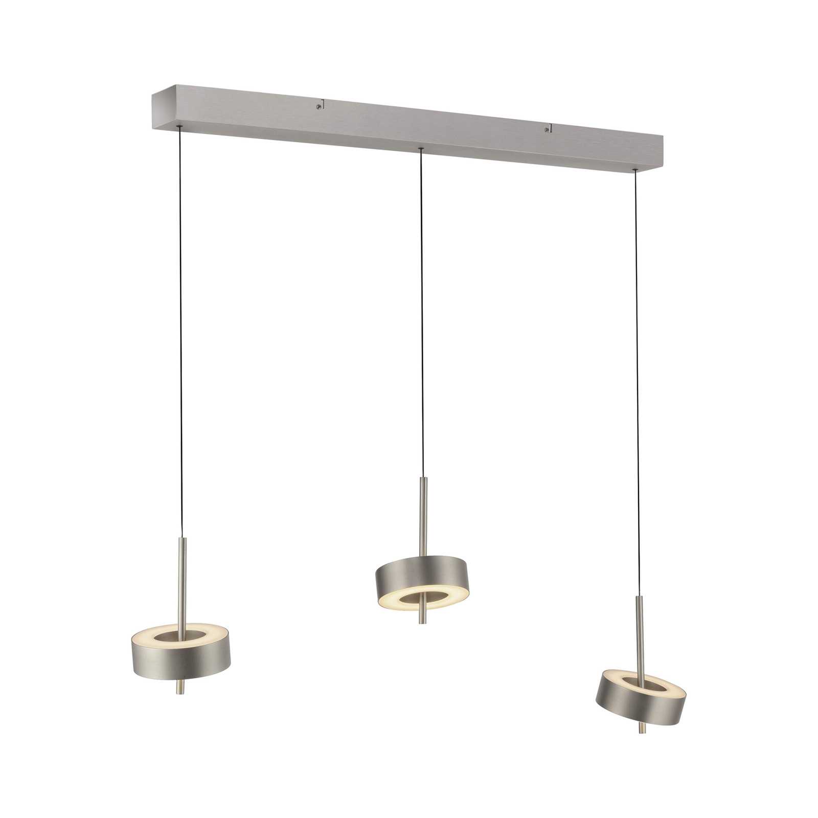 Paul Neuhaus SMART+ hanglamp Q-Rotate, aluminium 3-lamps.