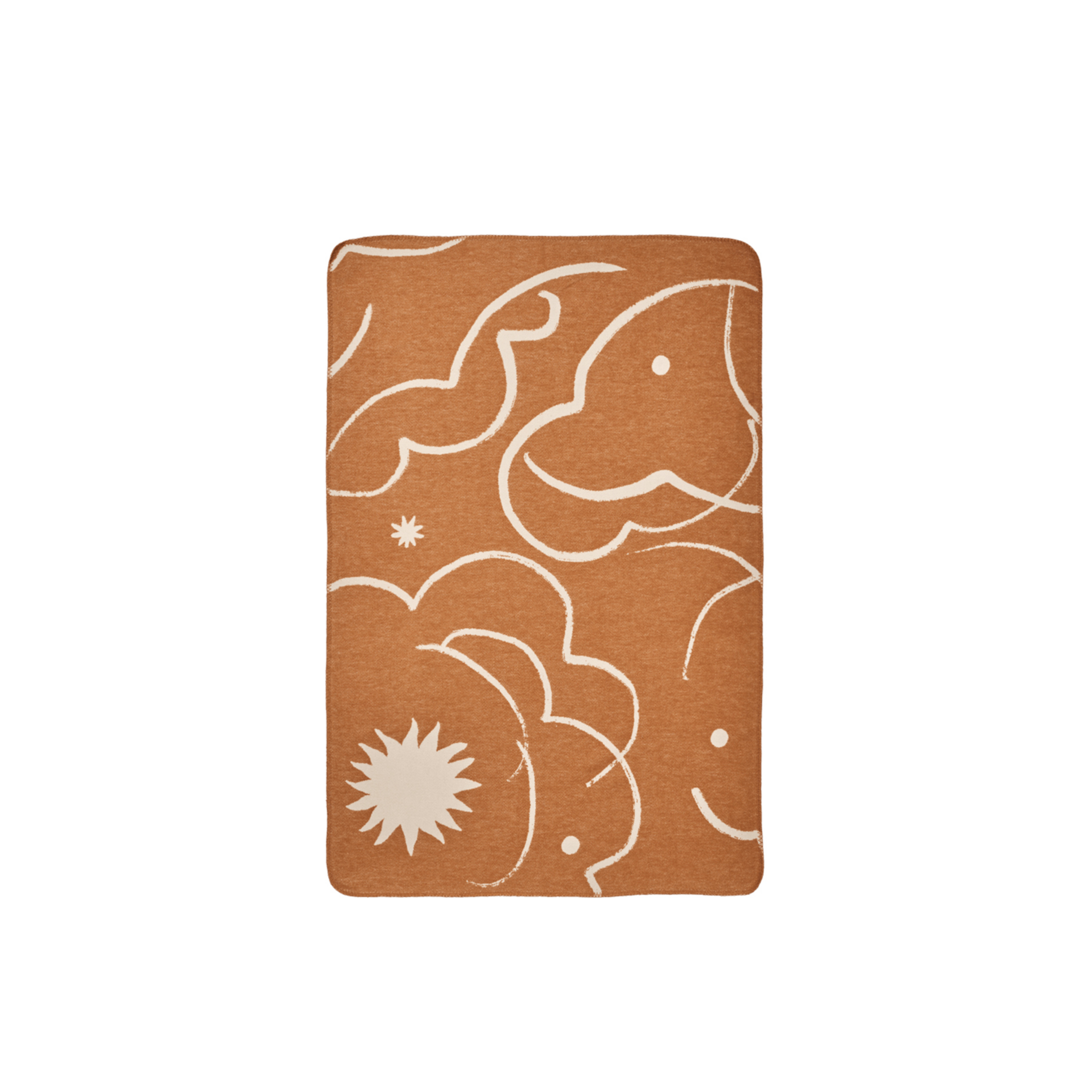 Skye deken, terracotta/crème, 120 x 80 cm - ferm LIVING