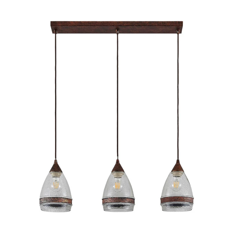Lindby - Millina 3 Suspension Rust/Clear