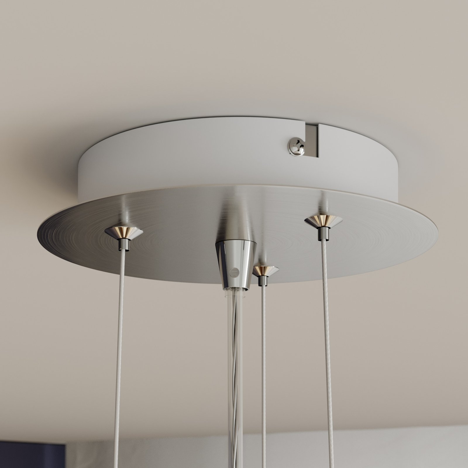Gunda LED Pendelleuchte Opal/Nickel - Lindby