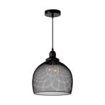 Mesh pendant light, 1-bulb, black