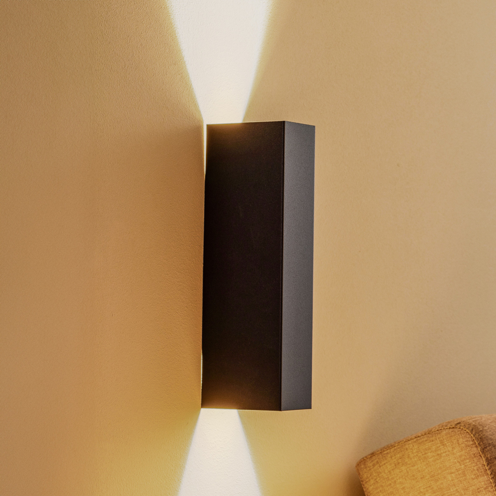 Euluna Aplică de perete Malmö sus/jos negru - Camera de zi / sufragerie - Modern - Metal