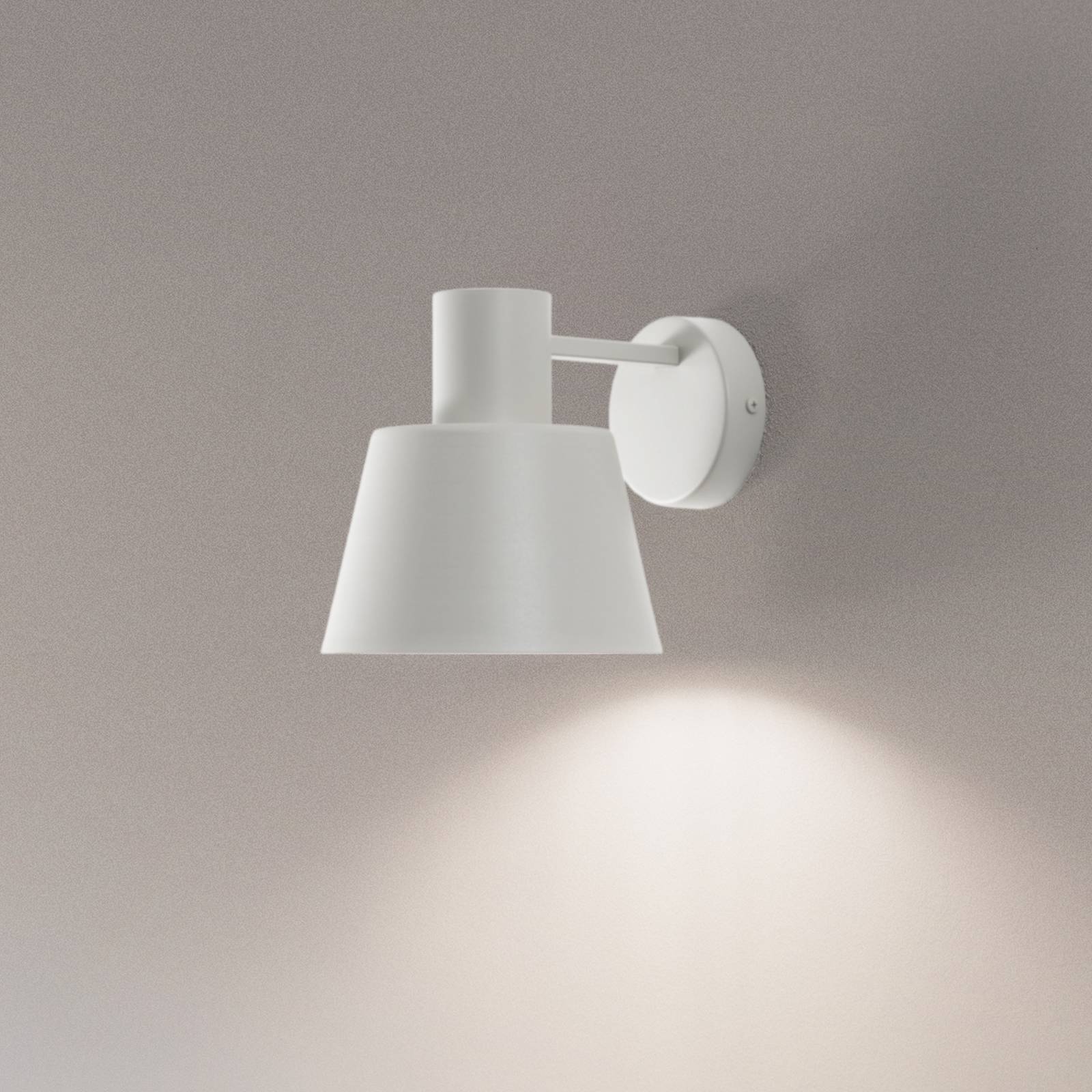 Wandleuchte Dunka, taupe,1-flammig, Stahl, E27, Höhe 17 cm günstig online kaufen