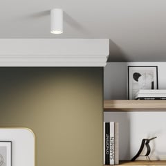 Downlight Eye S w kształcie cylindra, biały
