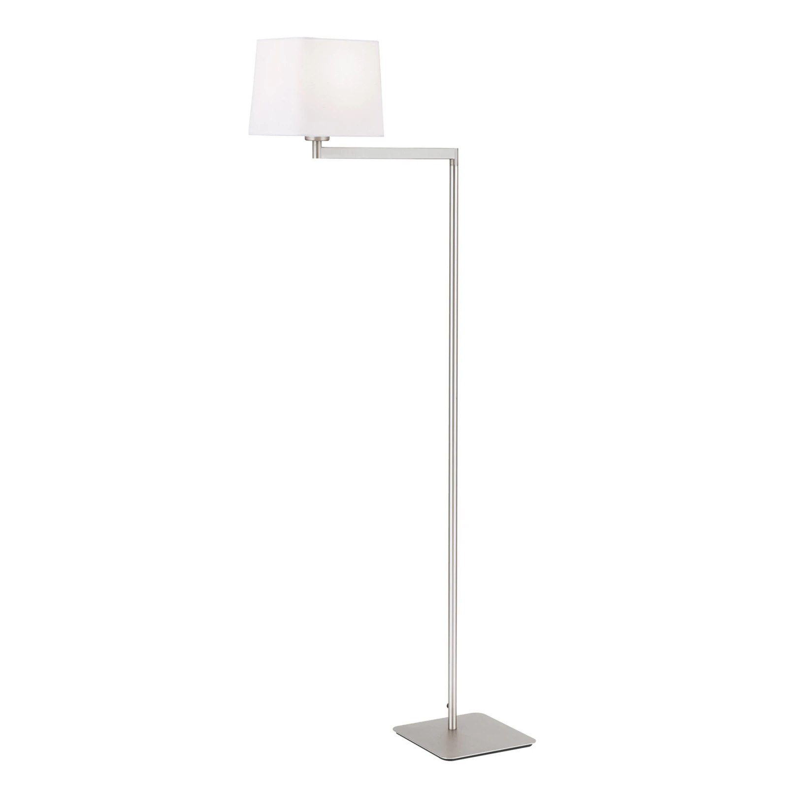 Carlton tekstilna podna lampa, mat nikal
