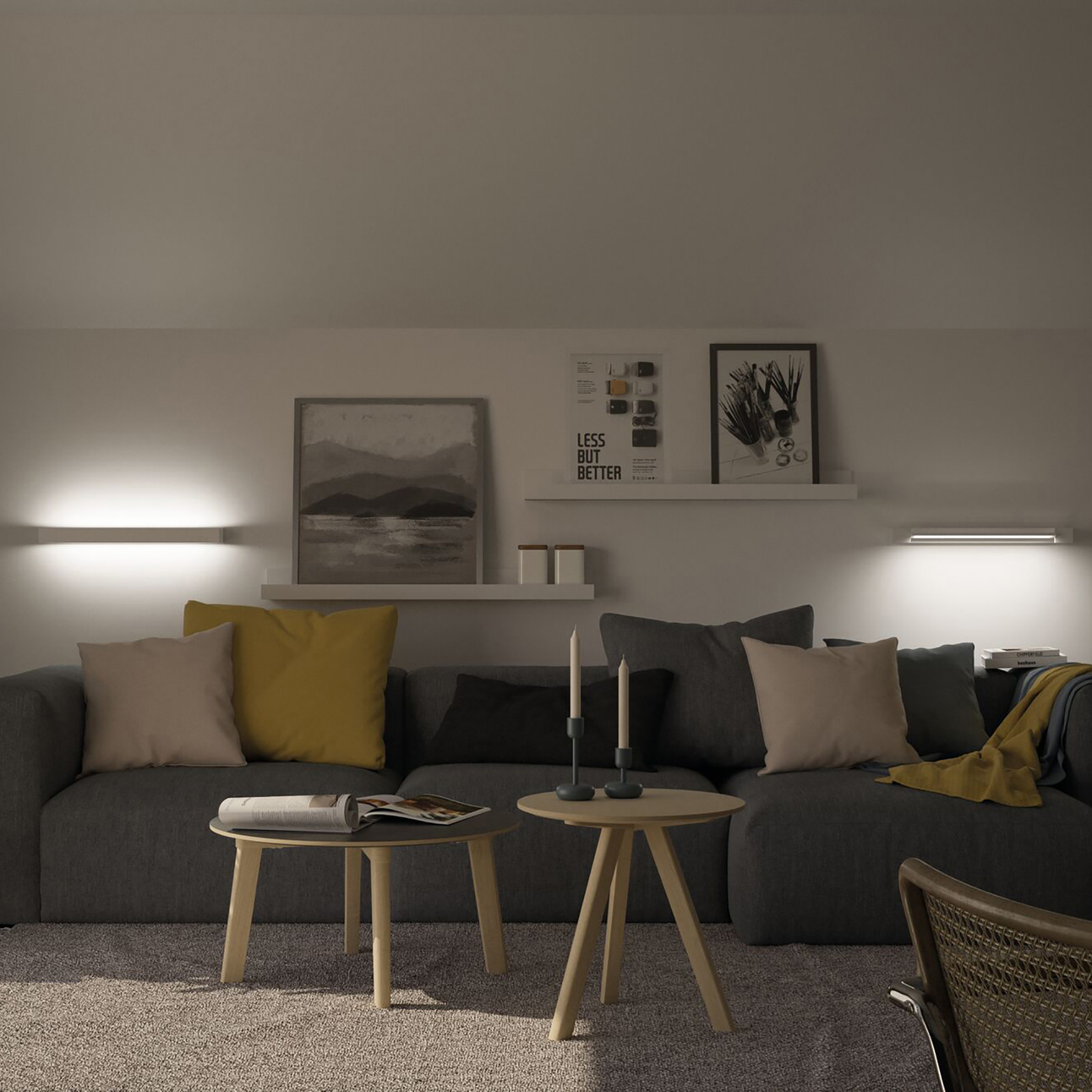 Lucille LED Applique Murale 3-Step-Dim. 18W IP44 Blanc - Paulmann