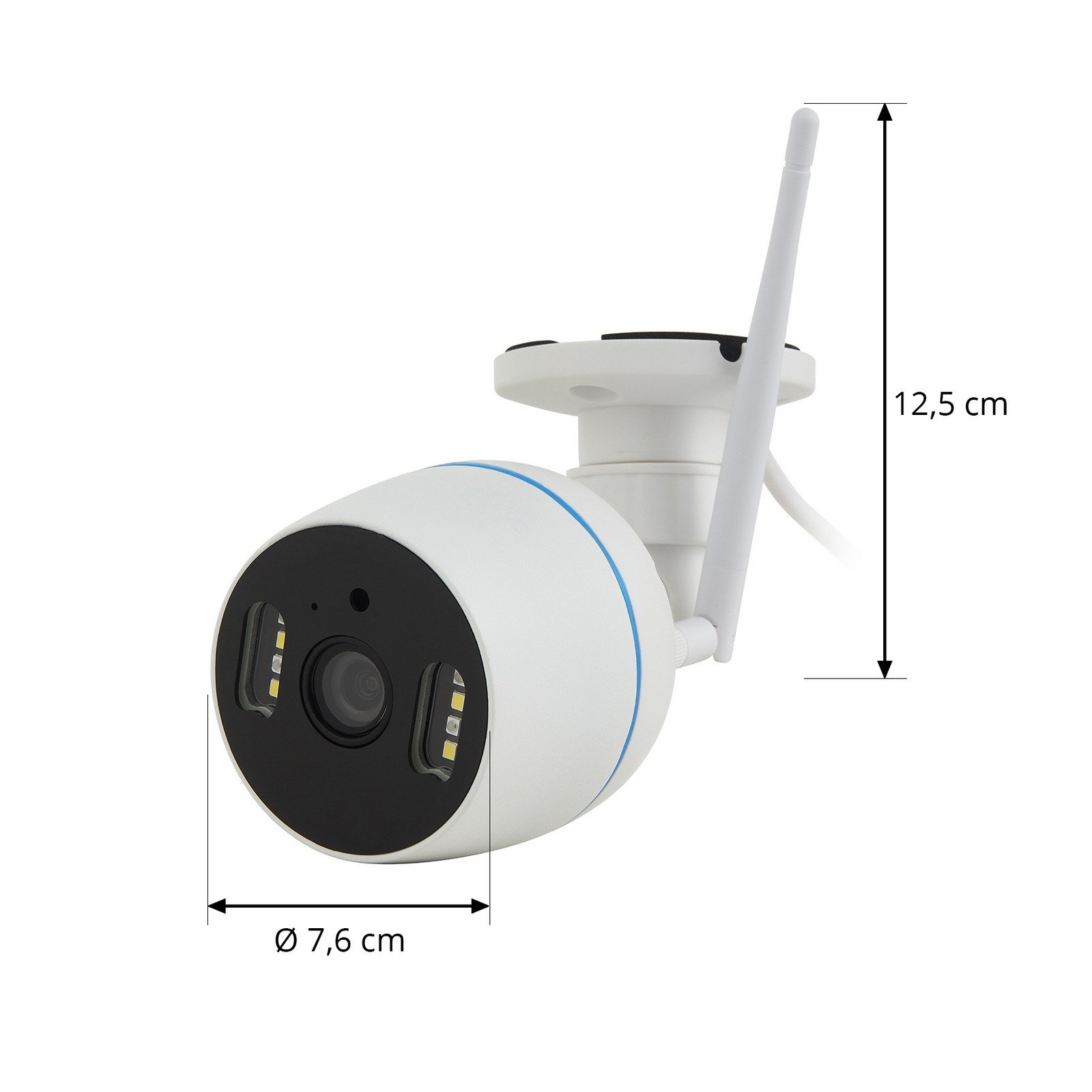Prios Evaria WLAN cameră de exterior cu vedere pe timp de noapte - alb - Plastic