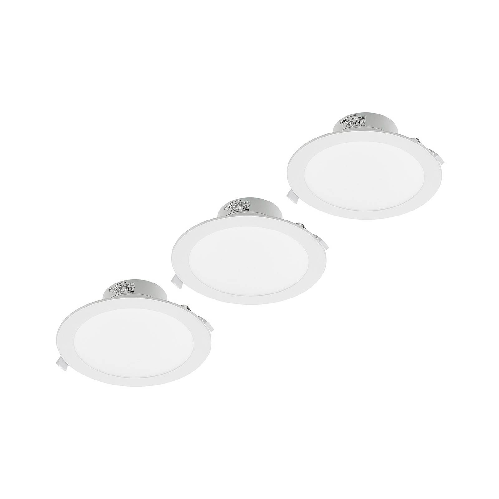 Prios Rida LED süllyesztett lámpa 22,5 cm 25W 3