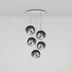 Tom Dixon hanging light Melt Mini Round, Ø 73 cm, 5-bulb.