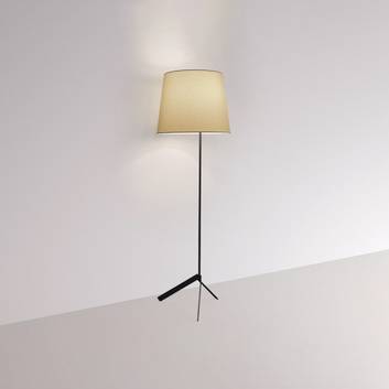 Bivio floor lamp with a linen lampshade