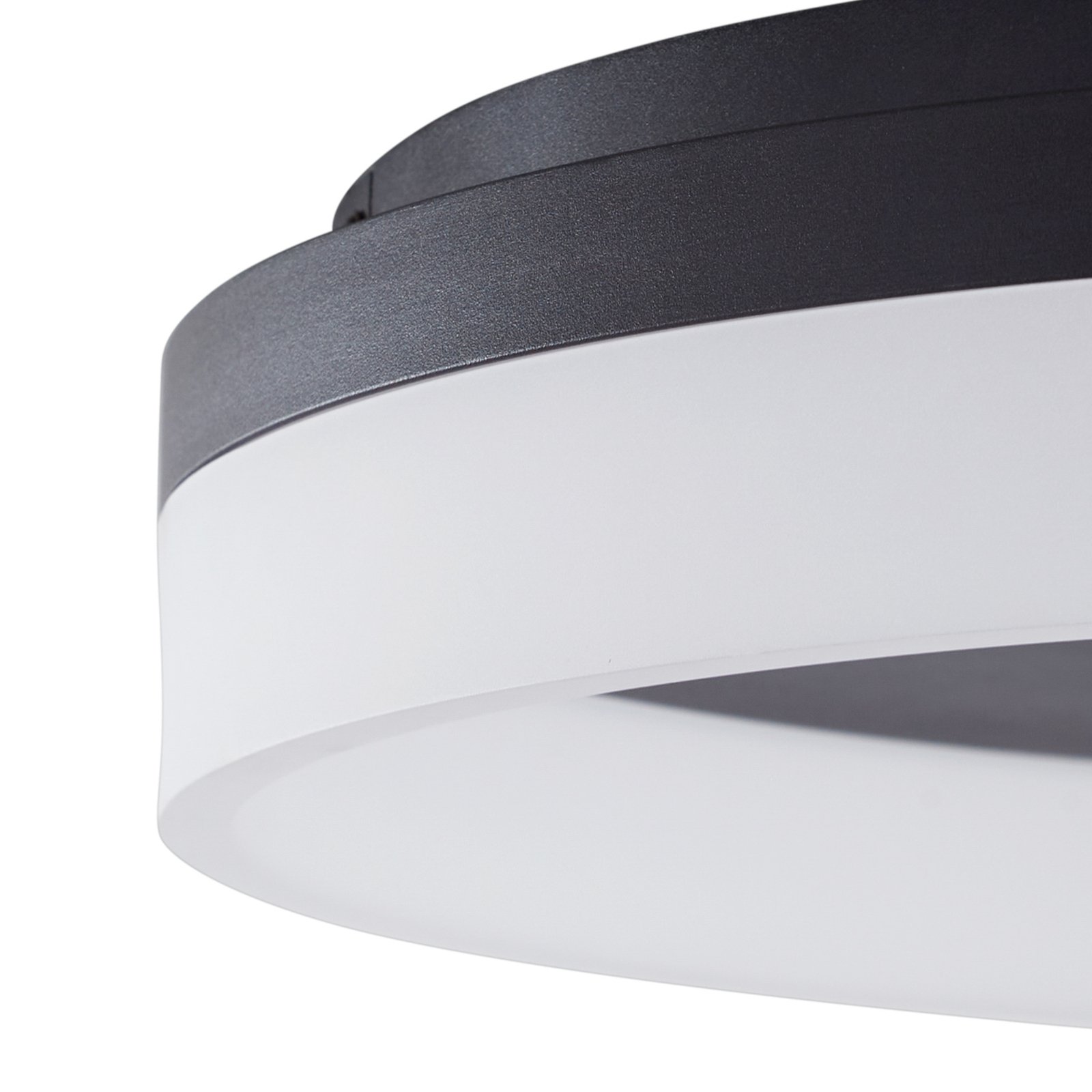 Lucande Smart LED LED plafonieră Squillo negru Tuya RGBW CCT